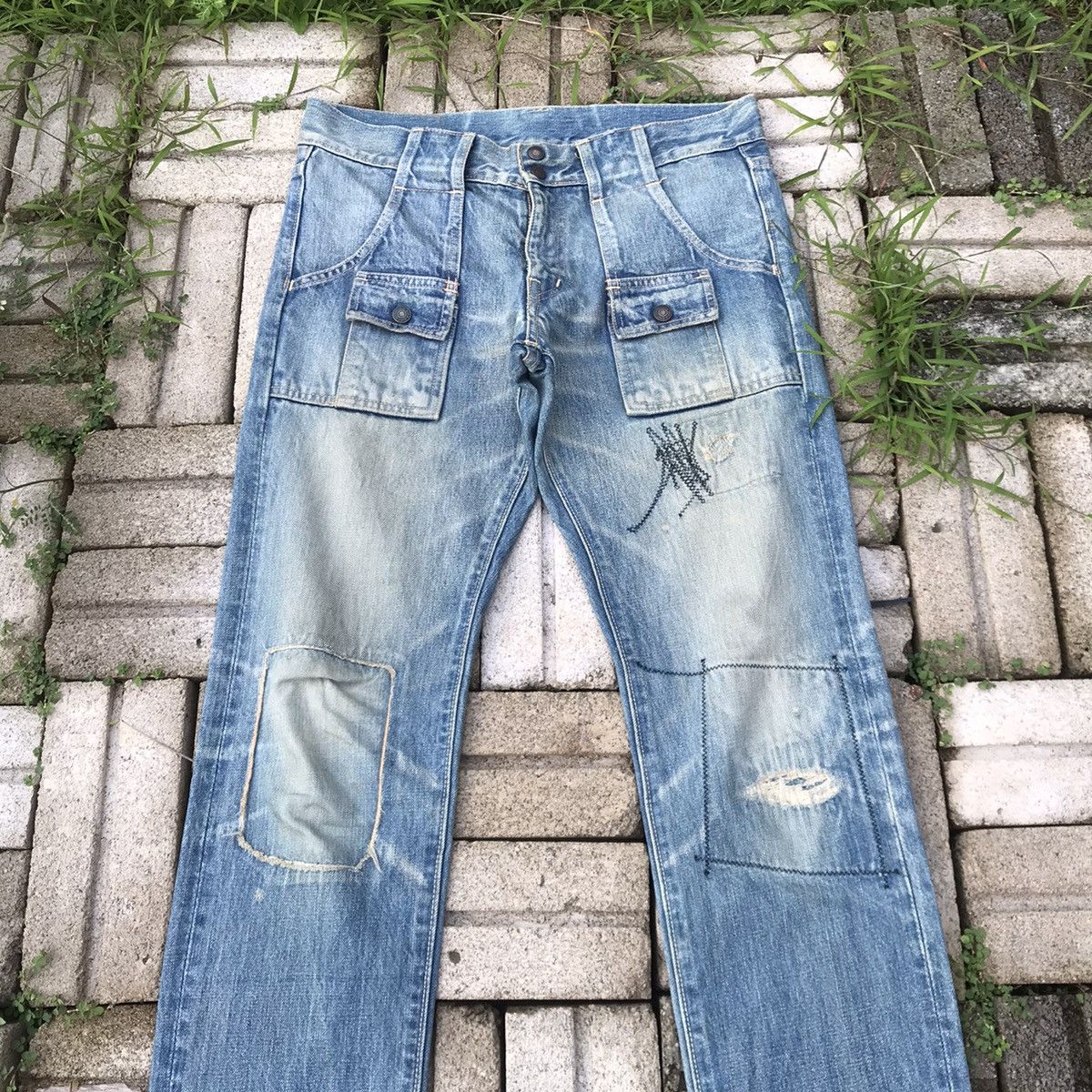 Kapital Kountry Vintage Kapital Kountry Distressed bush denim Size US 28 / EU 44 - 3 Thumbnail