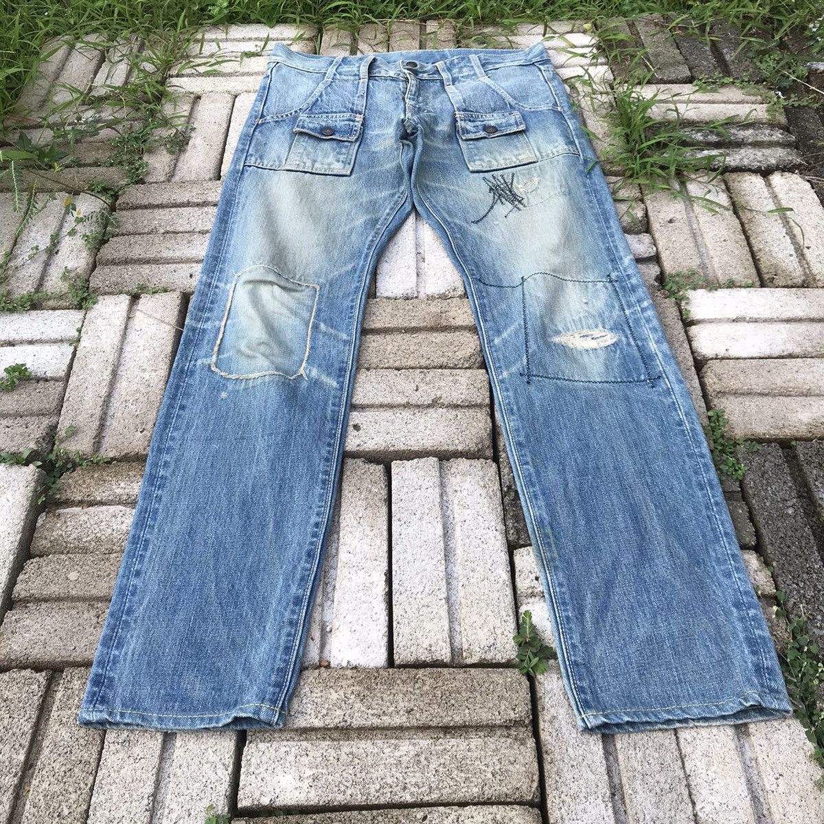 Kapital Kountry Vintage Kapital Kountry Distressed bush denim Size US 28 / EU 44 - 2 Thumbnail