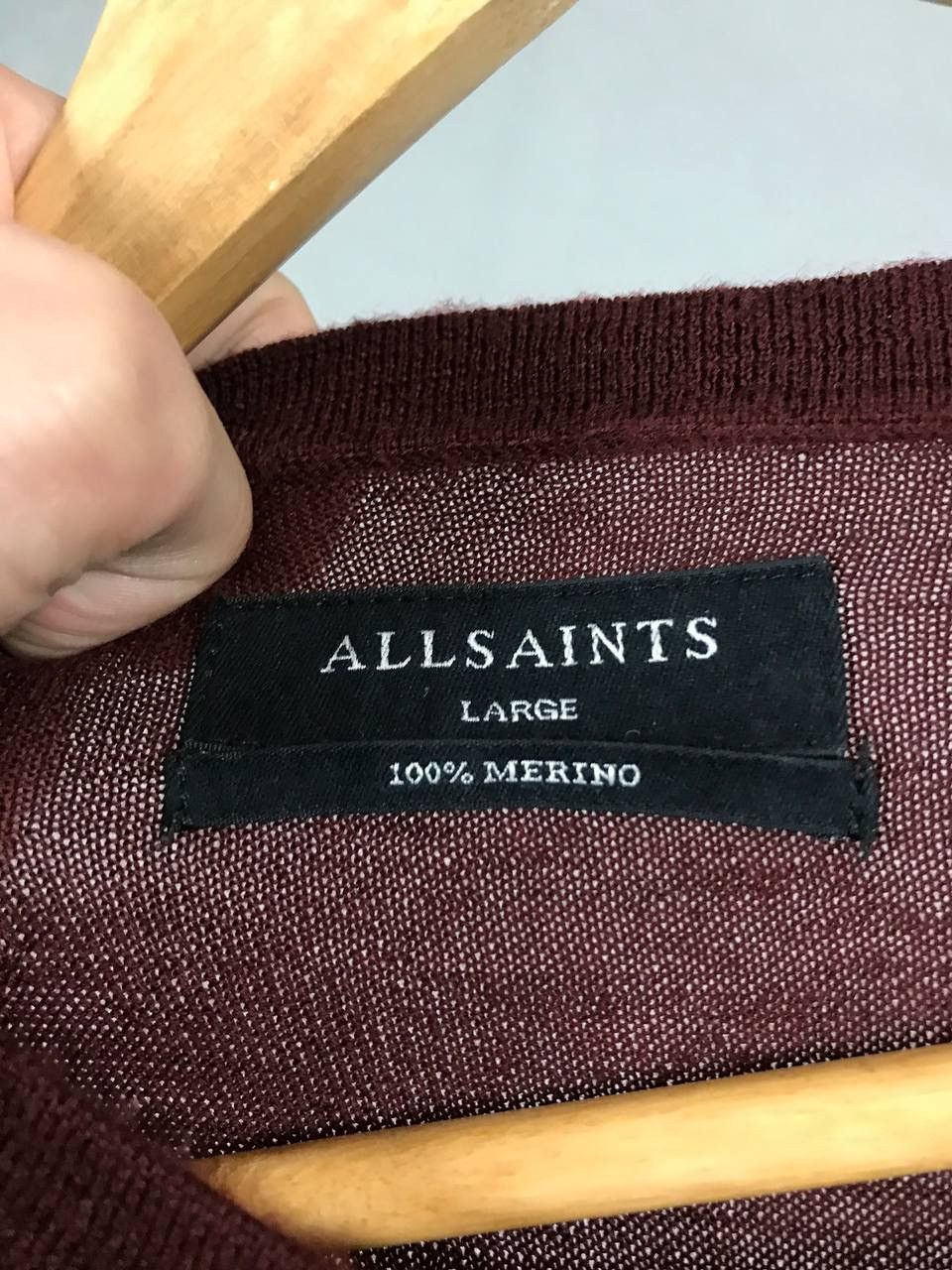 Allsaints Allsaints luxury streetwear merino wool sweatshirt Size US L / EU 52-54 / 3 - 4 Thumbnail