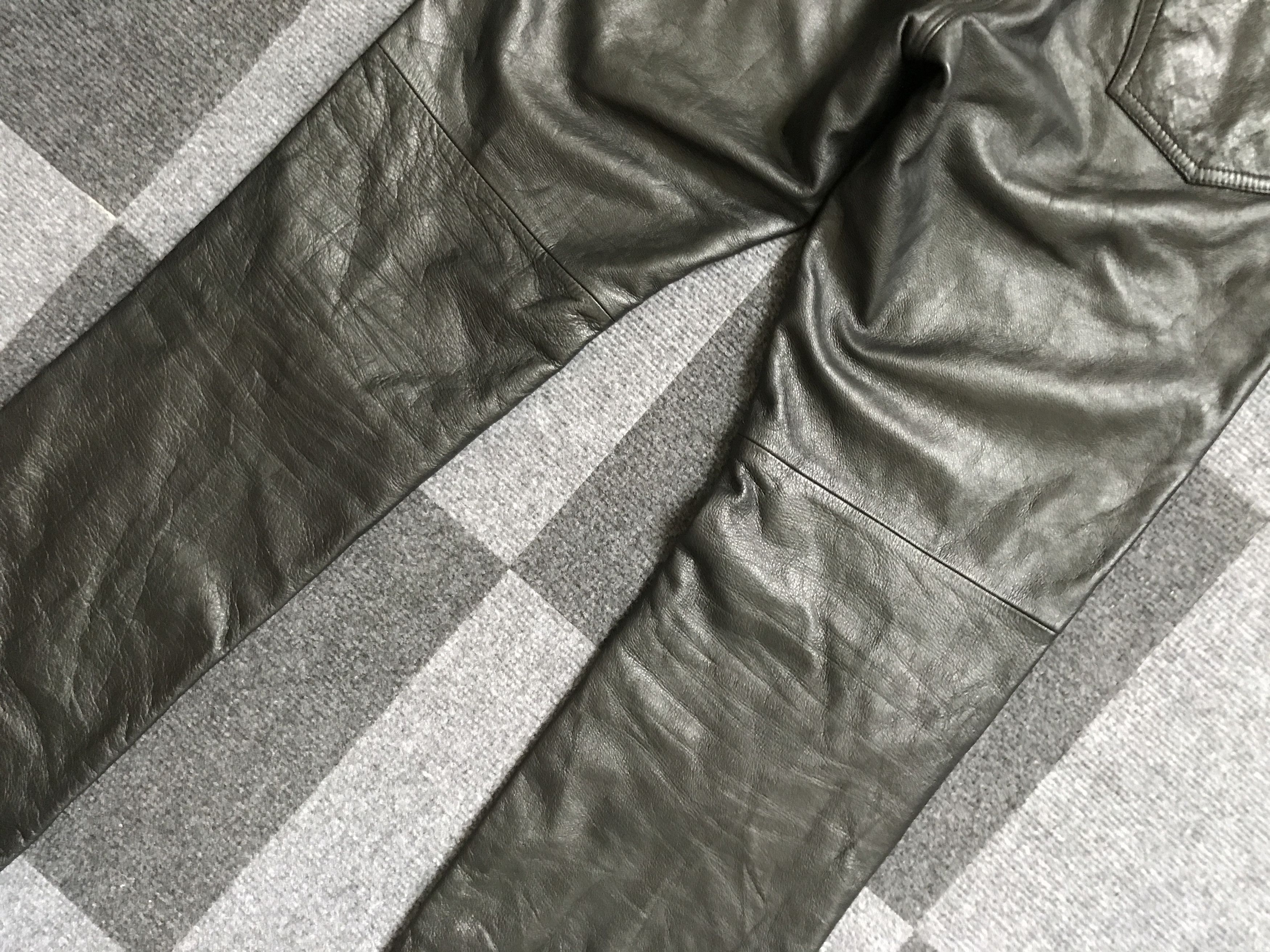 Genuine Leather P36 FOUR BARS By RYUICHIRO SHIMAZAKI Cowhide Leather Pant Size US 29 - 11 Thumbnail