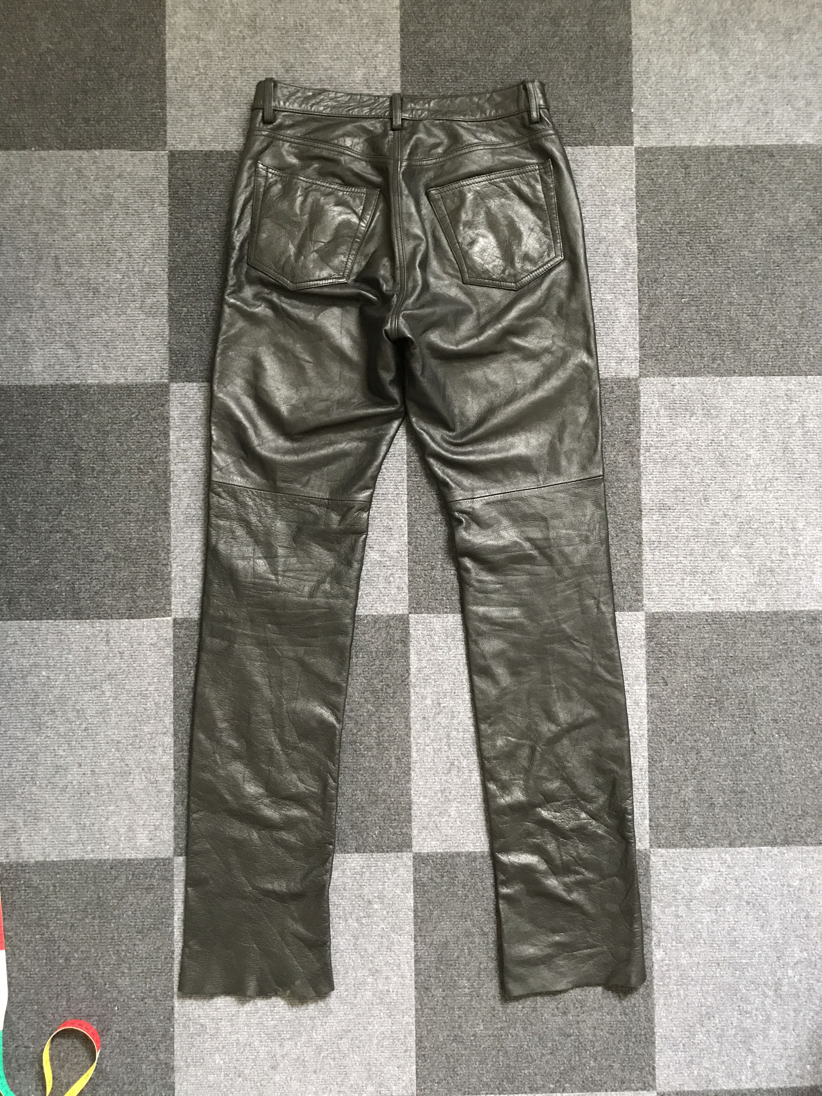 Genuine Leather P36 FOUR BARS By RYUICHIRO SHIMAZAKI Cowhide Leather Pant Size US 29 - 9 Thumbnail