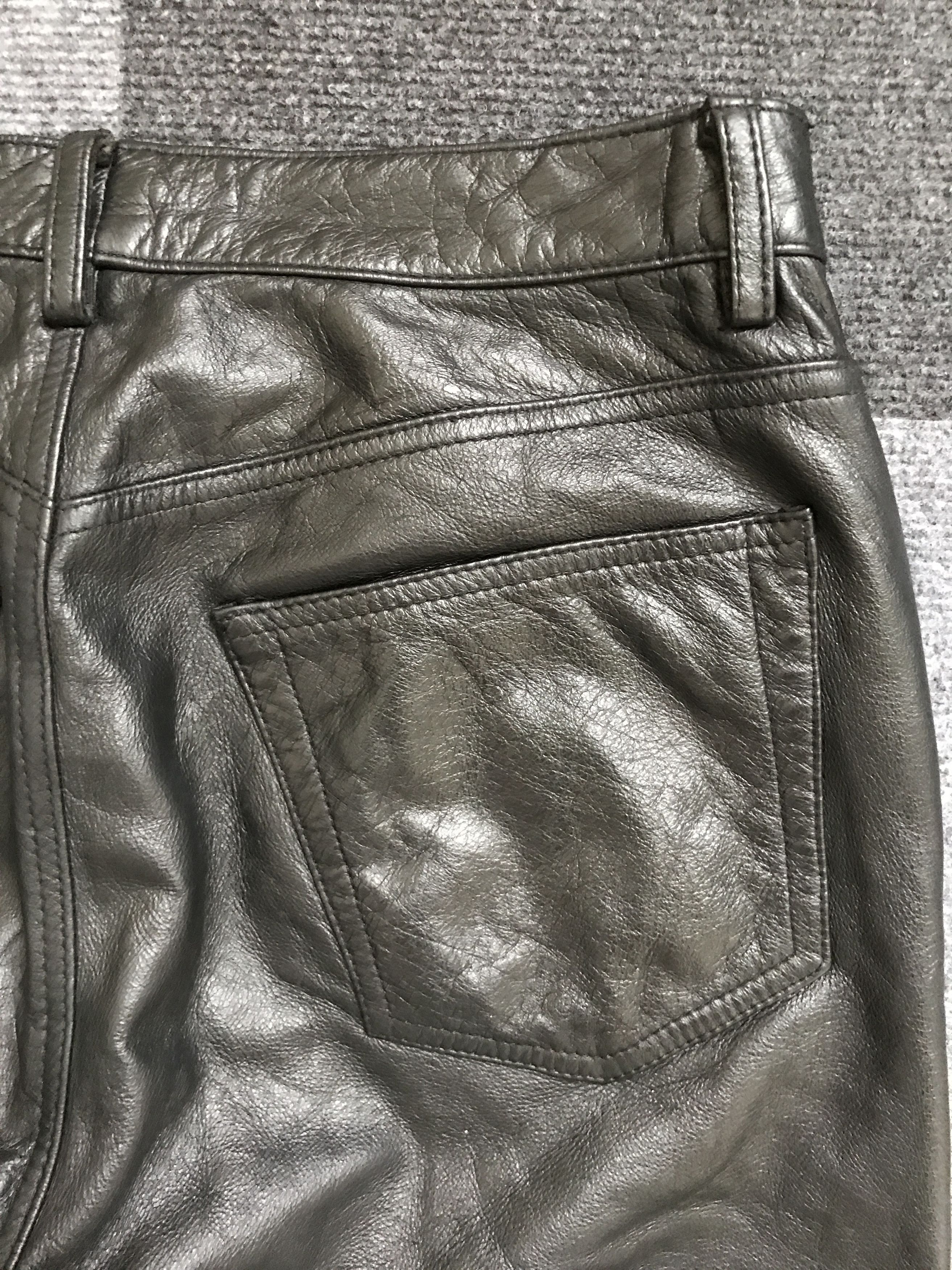 Genuine Leather P36 FOUR BARS By RYUICHIRO SHIMAZAKI Cowhide Leather Pant Size US 29 - 14 Thumbnail