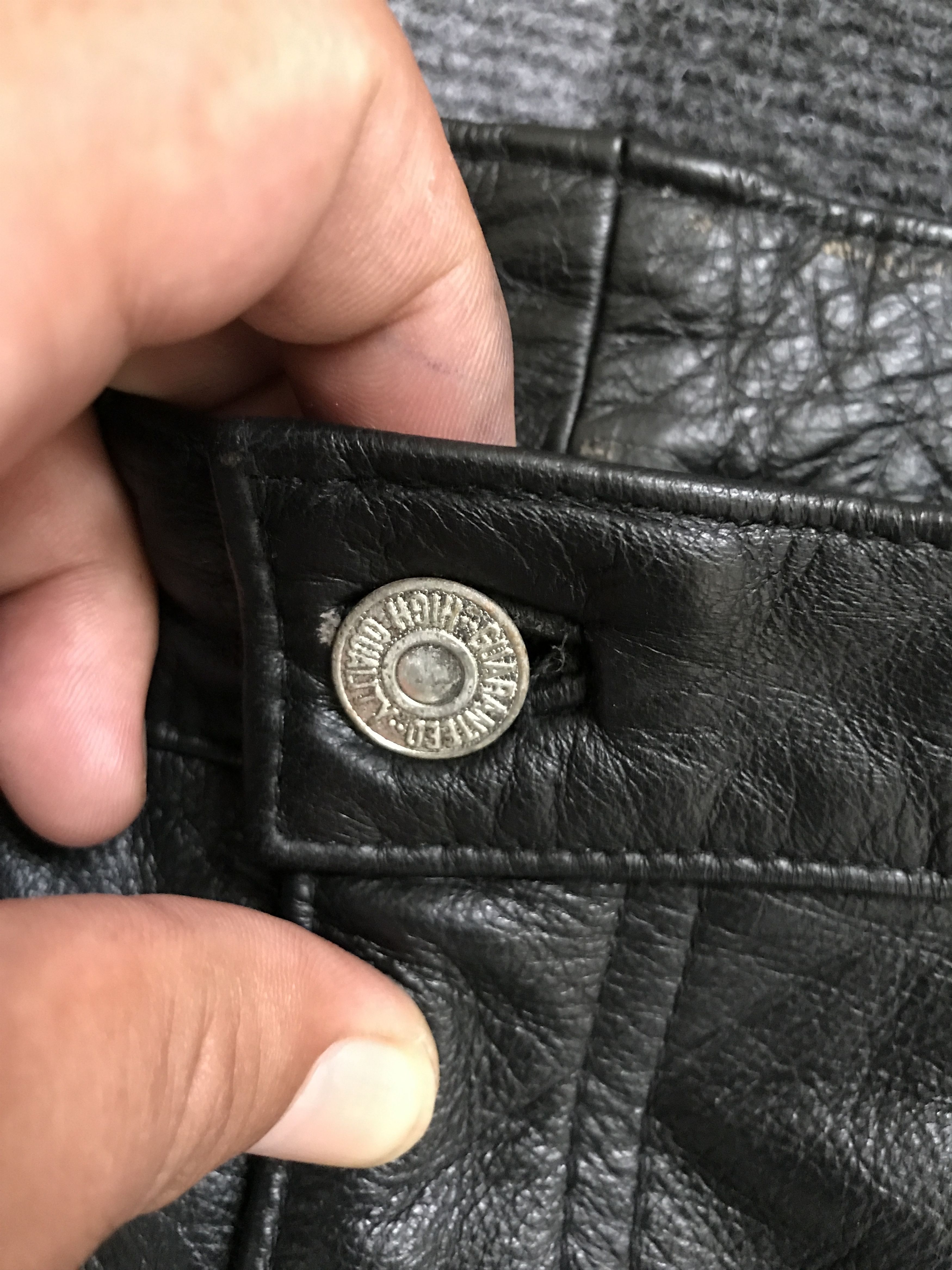 Genuine Leather P36 FOUR BARS By RYUICHIRO SHIMAZAKI Cowhide Leather Pant Size US 29 - 7 Thumbnail
