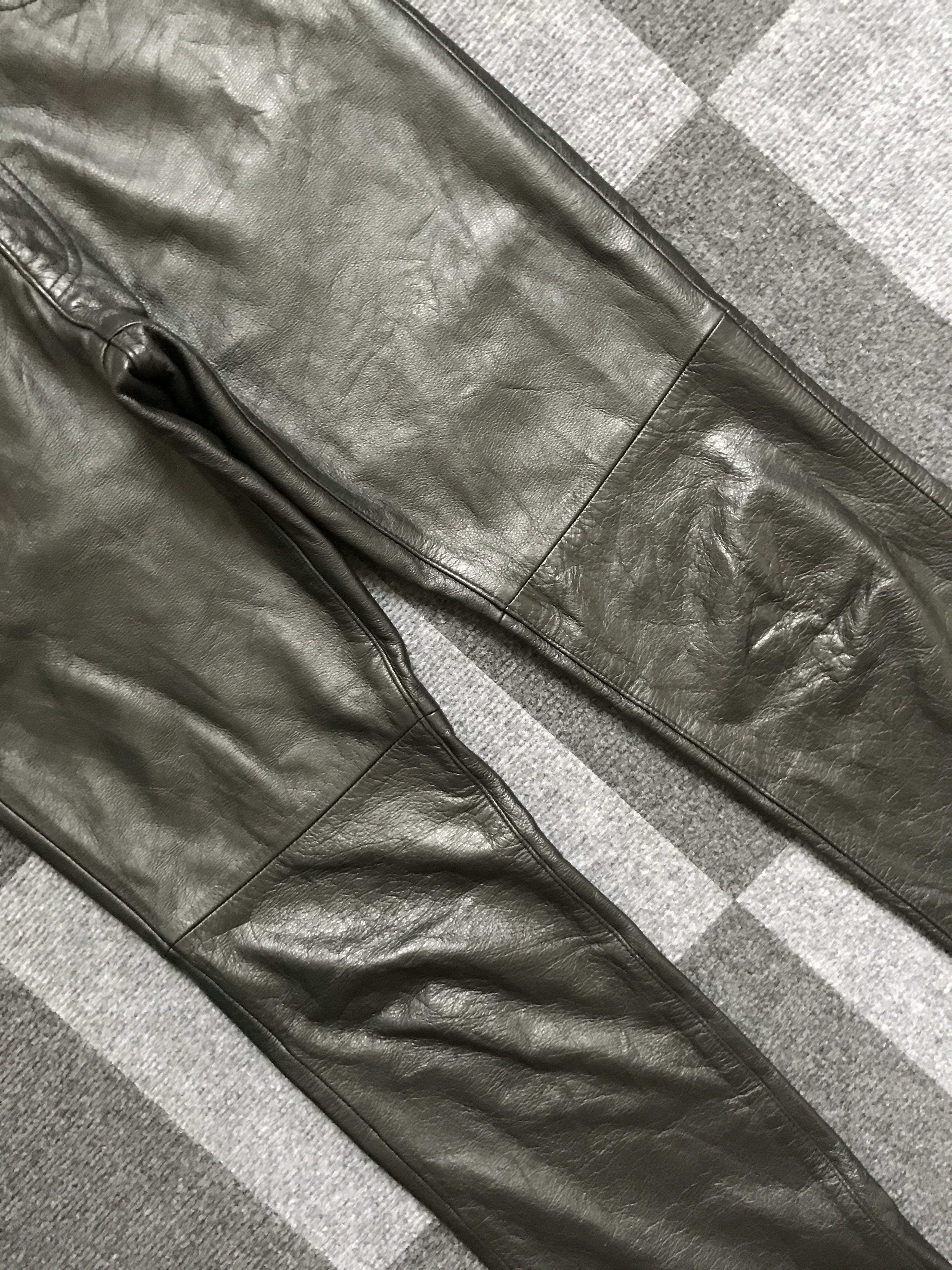 Genuine Leather P36 FOUR BARS By RYUICHIRO SHIMAZAKI Cowhide Leather Pant Size US 29 - 5 Thumbnail
