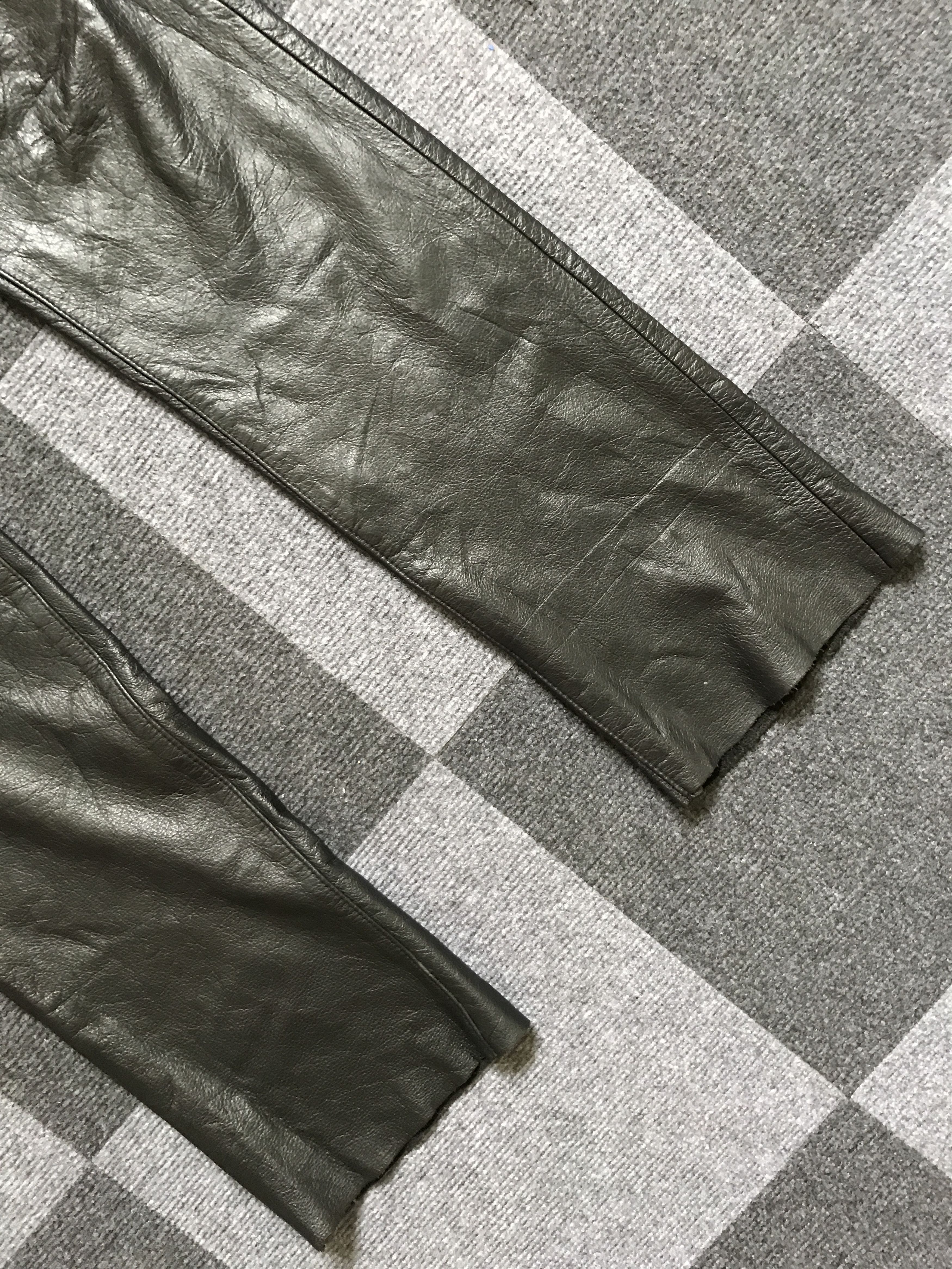 Genuine Leather P36 FOUR BARS By RYUICHIRO SHIMAZAKI Cowhide Leather Pant Size US 29 - 6 Thumbnail
