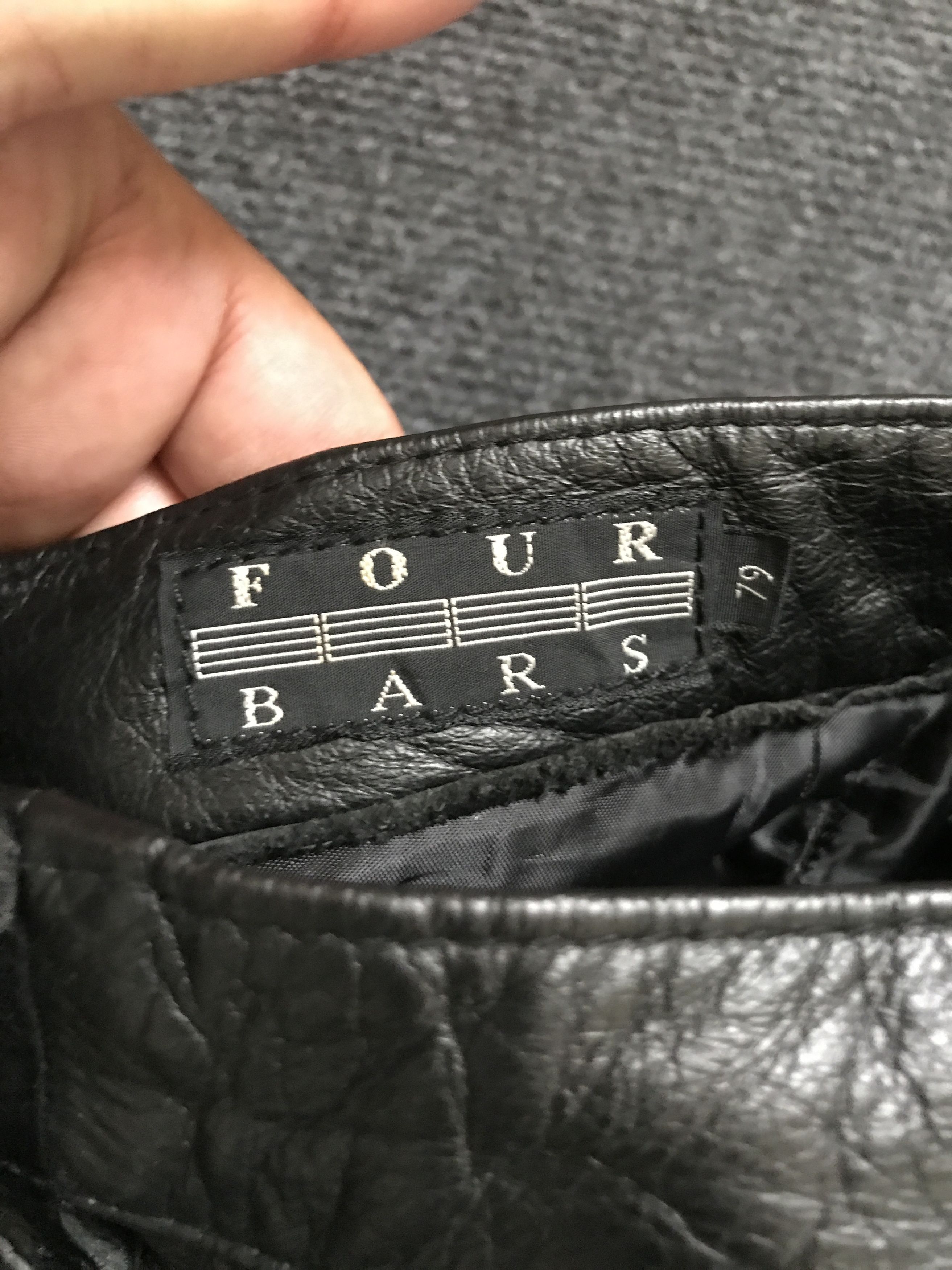 Genuine Leather P36 FOUR BARS By RYUICHIRO SHIMAZAKI Cowhide Leather Pant Size US 29 - 15 Thumbnail