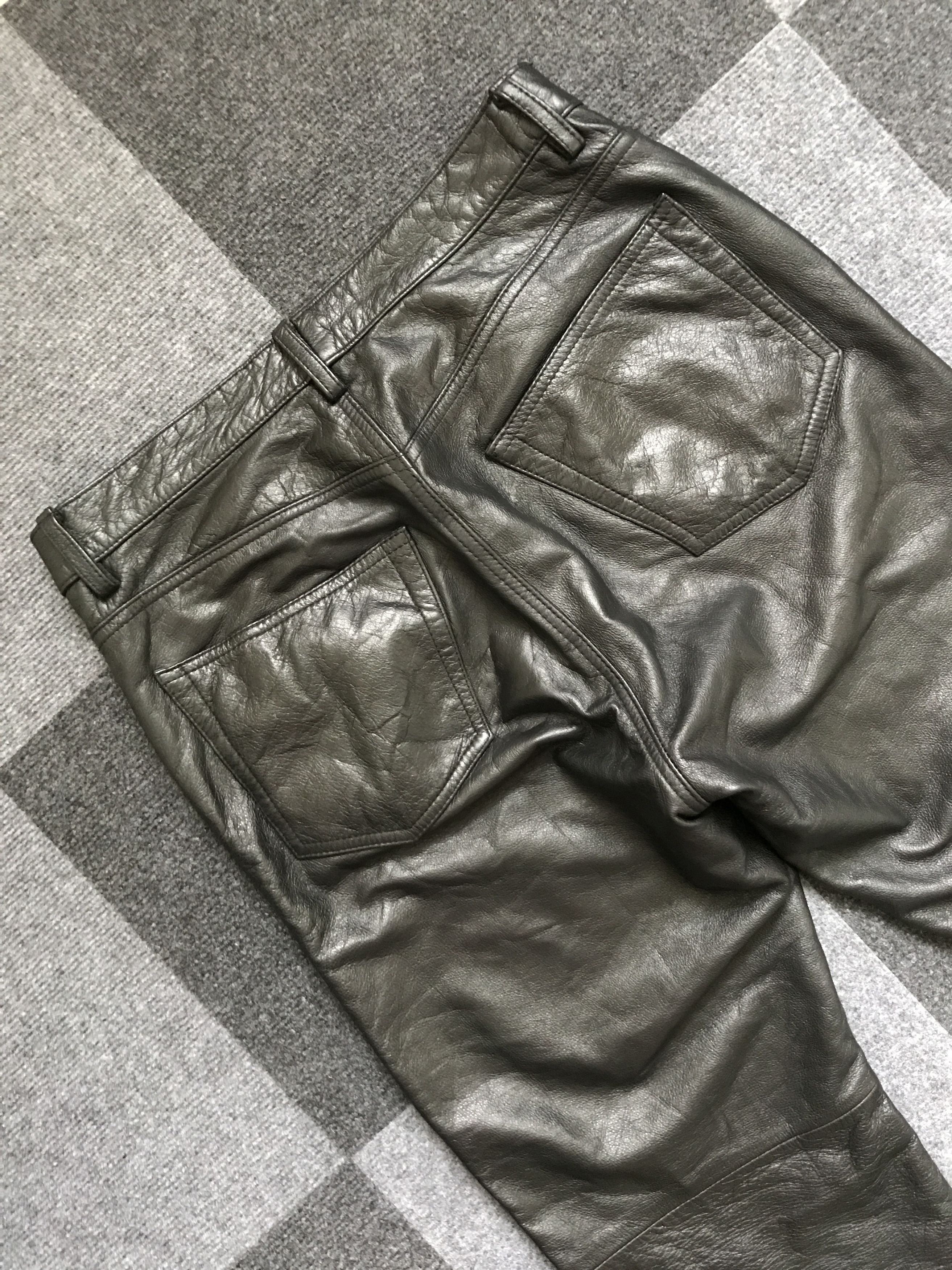 Genuine Leather P36 FOUR BARS By RYUICHIRO SHIMAZAKI Cowhide Leather Pant Size US 29 - 10 Thumbnail