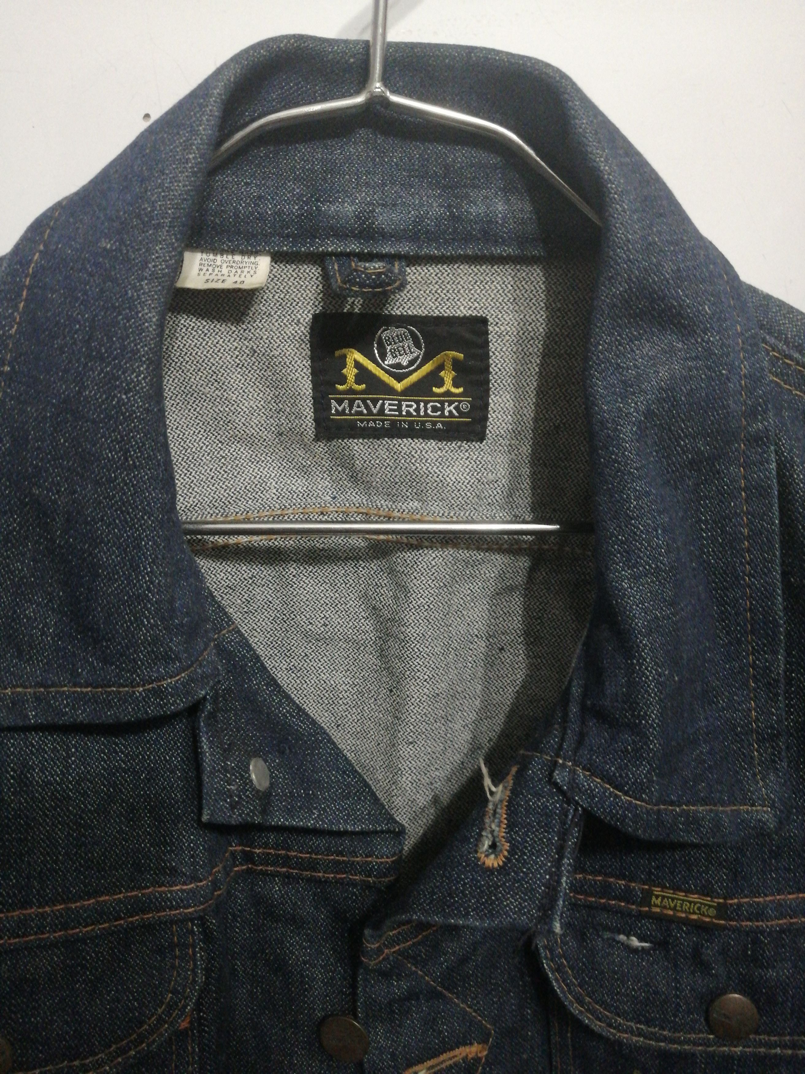 Vintage 💥Rare 💥Vintage Maverick Blue Bell Jacket Size US L / EU 52-54 / 3 - 2 Thumbnail