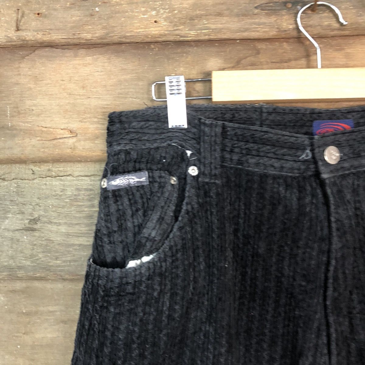 Japanese Brand Bronze Age Black Conduroi Casual Pants #6875 Size US 31 - 4 Thumbnail