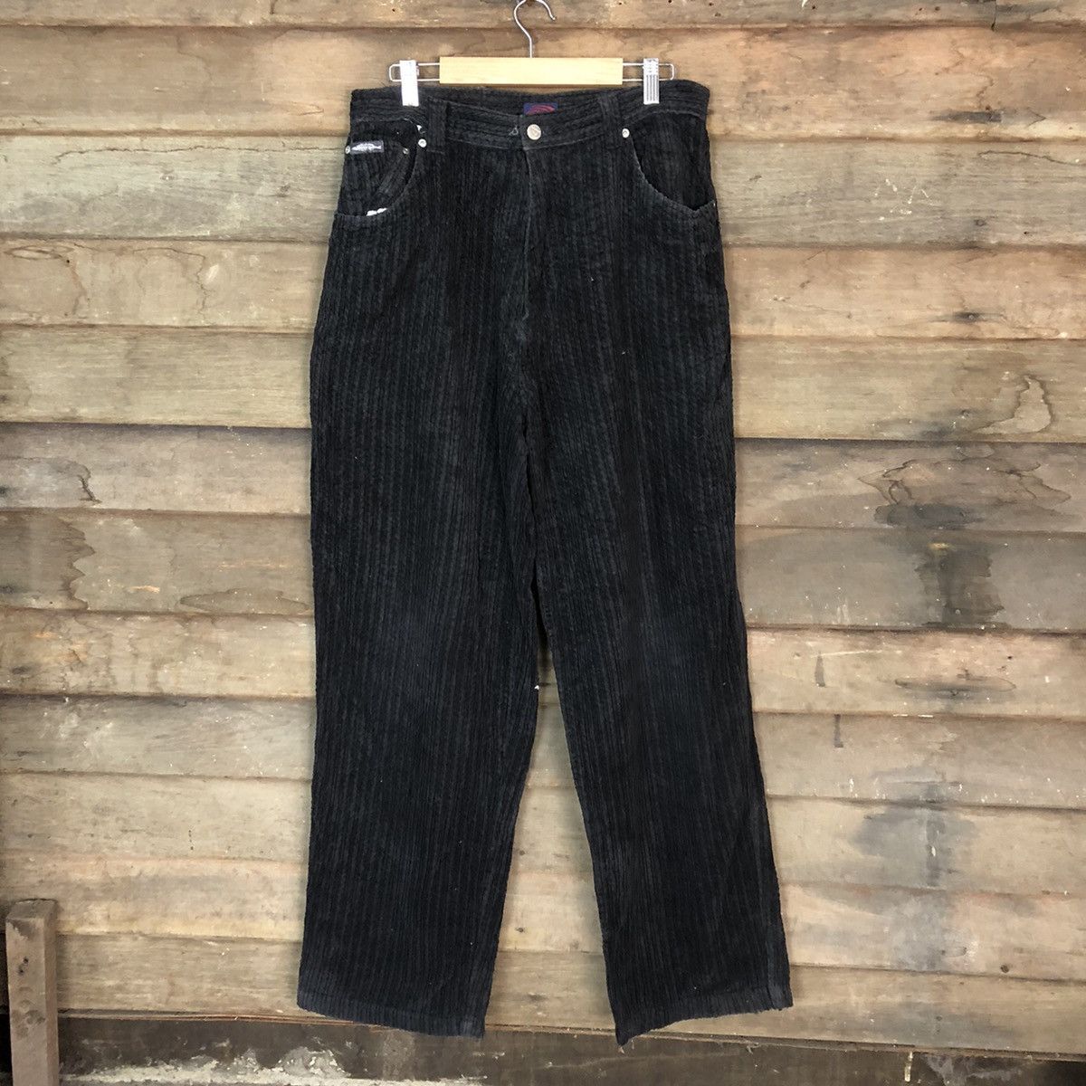 Japanese Brand Bronze Age Black Conduroi Casual Pants #6875 Size US 31 - 1 Thumbnail