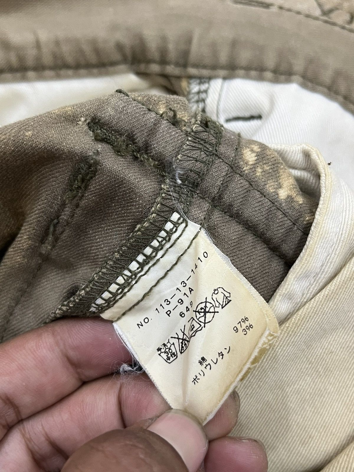 Japanese Brand × SHIPS × Seditionaries K. SHIPS X STUDIO ORIBE TACTICAL PANTS CUSTOM MADE ACIDWASH Size US 33 - 7 Thumbnail