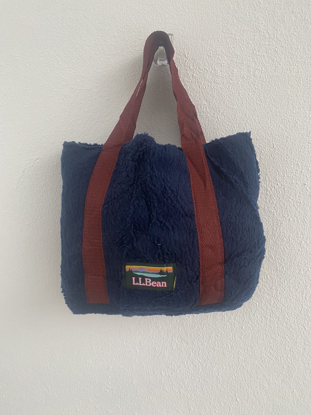 LL BEAN FLEECE TOTE BAG