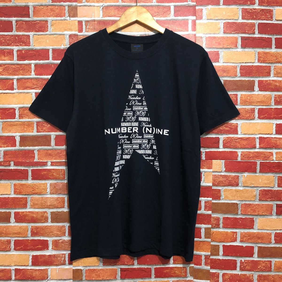 image of Number N Ine Number (N)Ine Star T-Shirt in Dark Navy, Men's (Size Medium)