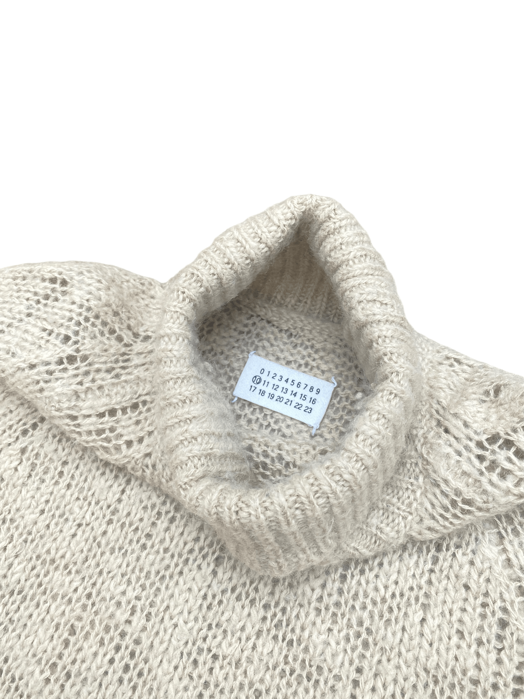 Maison Margiela FW 2005 Oversized Mohair / Wool Beige Rollneck Size US M / EU 48-50 / 2 - 2 Thumbnail