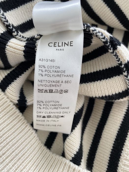 Celine Classic Striped V-Neck Sweater Size US XL / EU 56 / 4 - 5 Preview