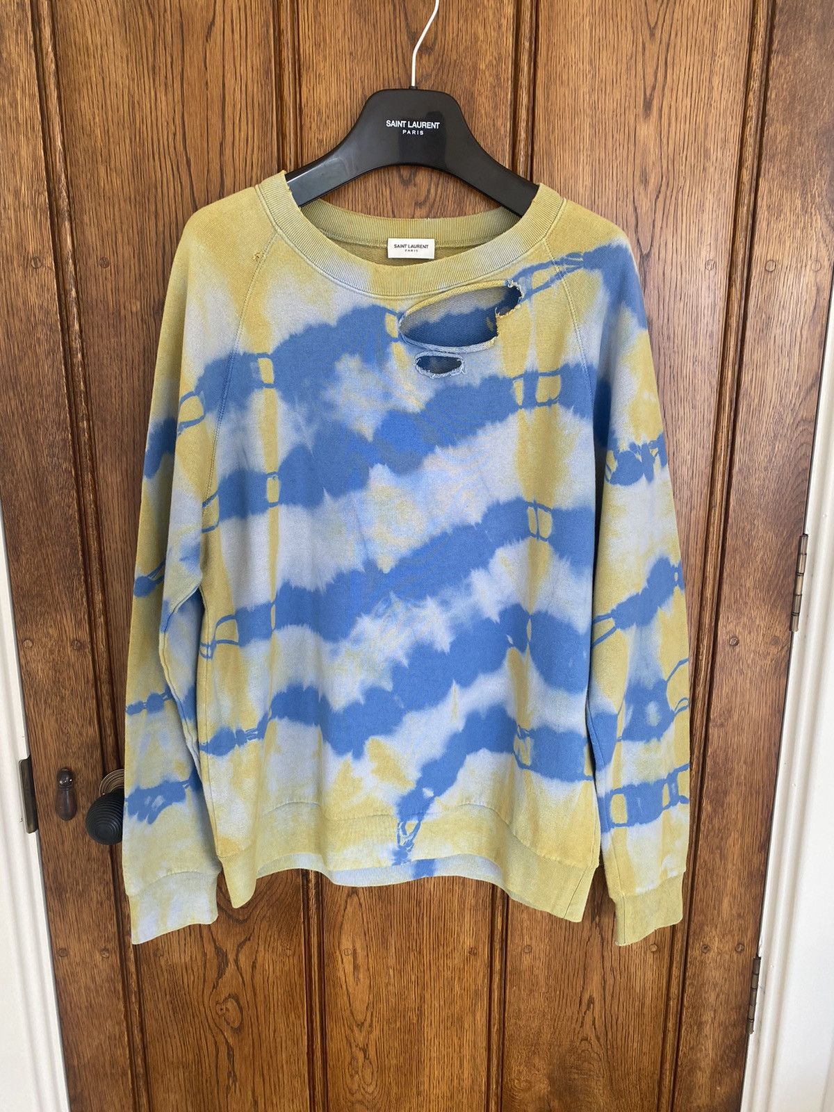 Saint Laurent Paris SS16 Saint Laurent surf sound distressed sweater Hedi grail Size US M / EU 48-50 / 2 - 2 Thumbnail
