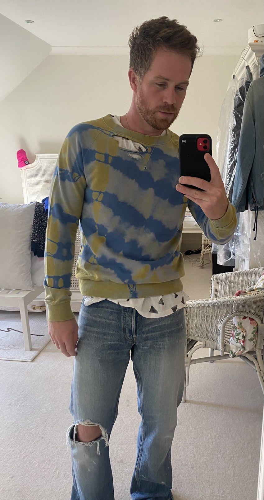 Saint Laurent Paris SS16 Saint Laurent surf sound distressed sweater Hedi grail Size US M / EU 48-50 / 2 - 1 Thumbnail