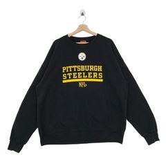 Upcycled Vintage Steelers Flame Sweatshirt - Tonguetied Apparel