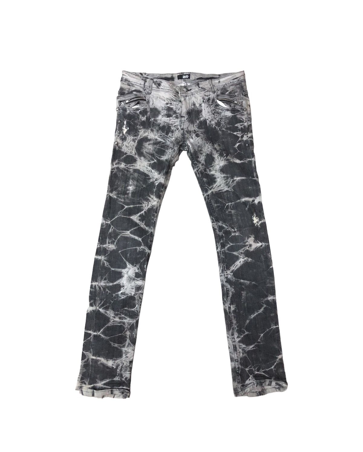 Japanese brand acid wash effect skinny punk/seditionaries