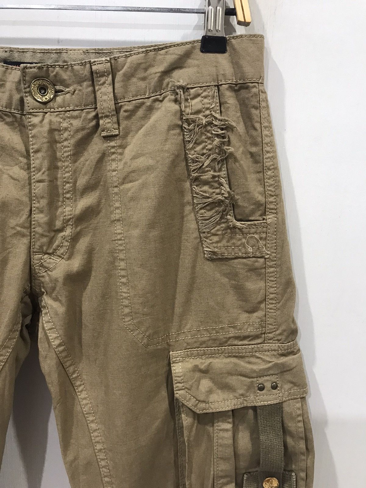 Japanese Brand Flare surplus x BLUE WAY Military Rare Design Cargo Pant Size US 31 - 4 Thumbnail