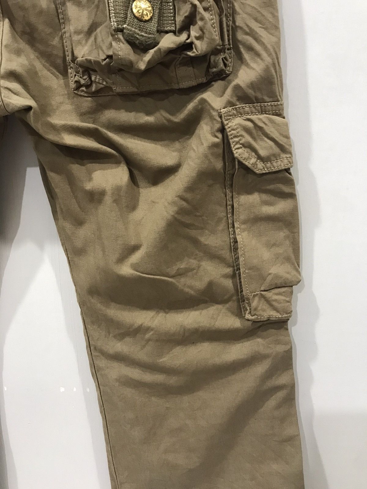 Japanese Brand Flare surplus x BLUE WAY Military Rare Design Cargo Pant Size US 31 - 14 Thumbnail