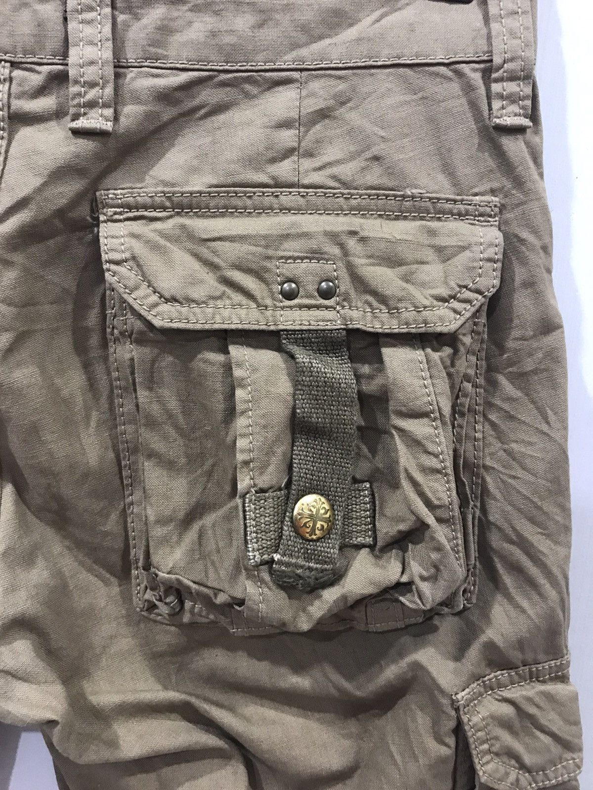 Japanese Brand Flare surplus x BLUE WAY Military Rare Design Cargo Pant Size US 31 - 18 Thumbnail