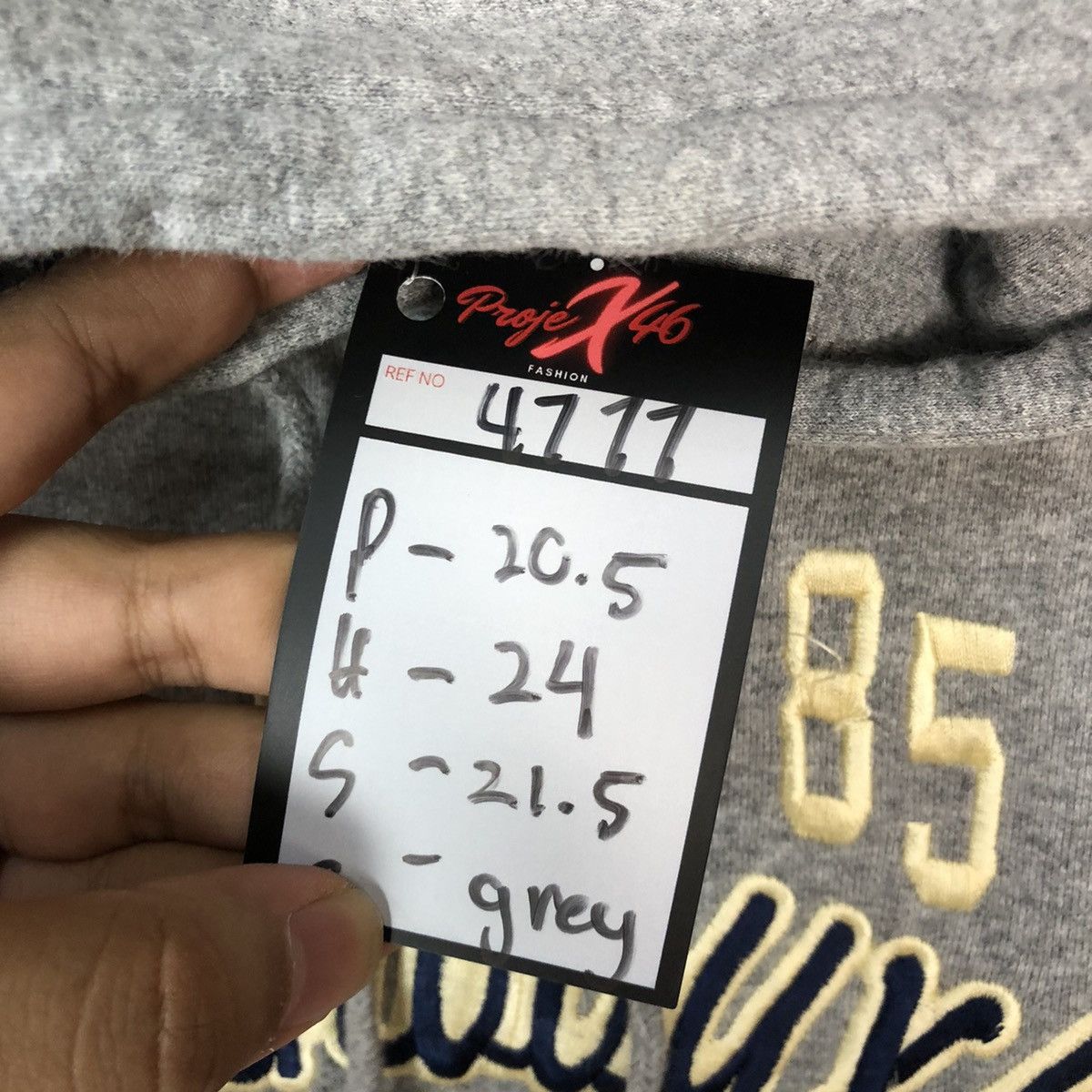 Japanese Brand Poshboy XF sweatshirt Grey Hoodie #4777 Size US S / EU 44-46 / 1 - 8 Thumbnail