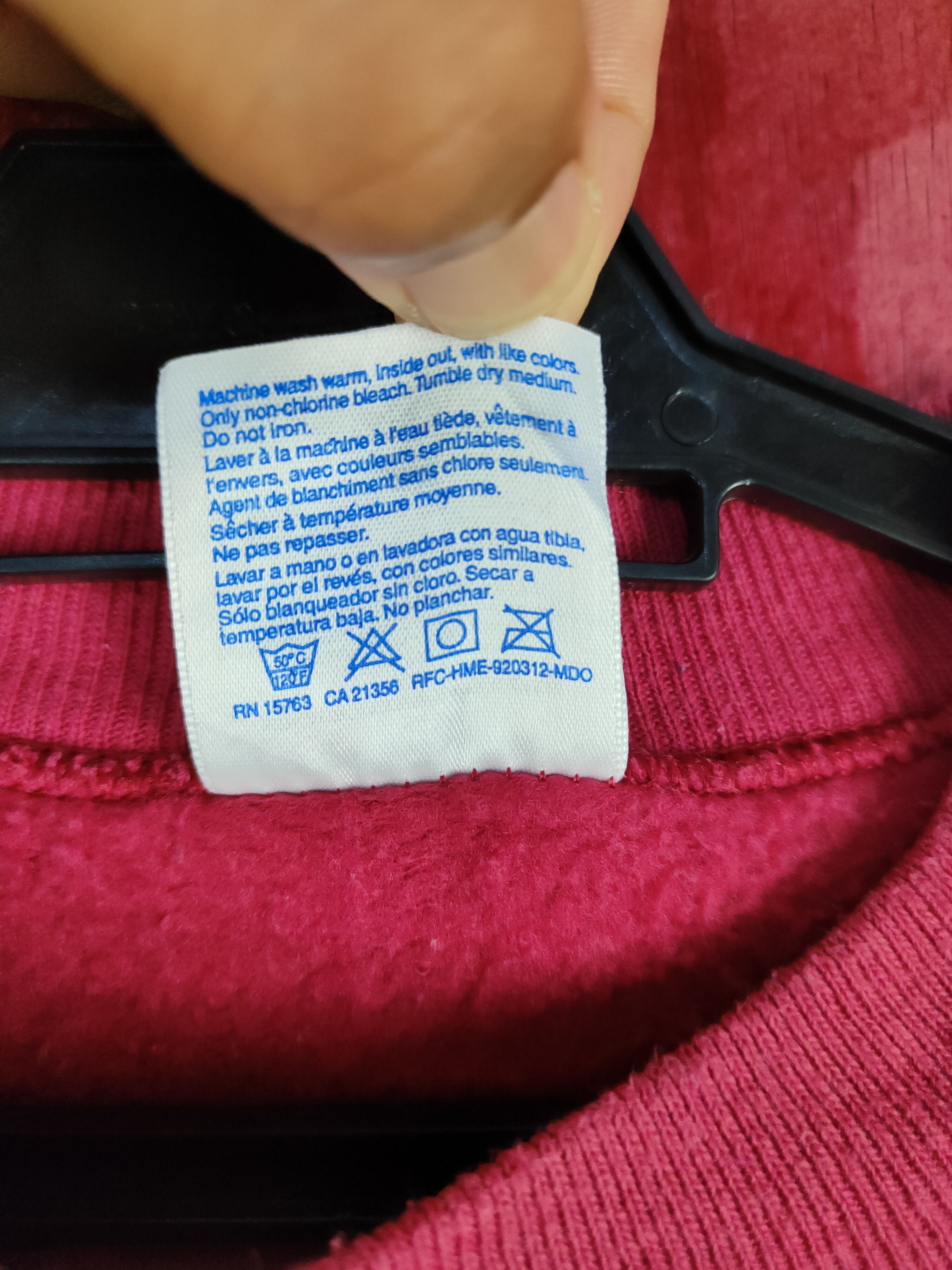 Hanes Hanes Mantua New Jersey vintage Pink Sweatshirt #4821 Size US XL / EU 56 / 4 - 9 Thumbnail
