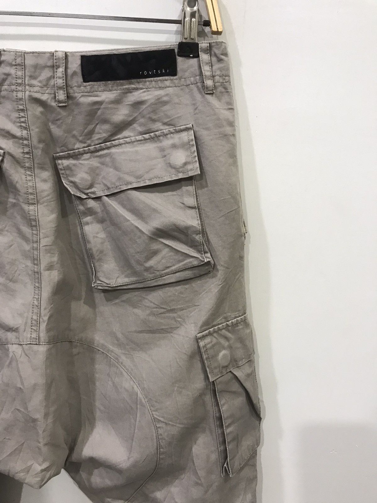 Japanese Brand rotvski Japan Dropped Crotch Skinny Cargo Long Rope Pant Size US 30 / EU 46 - 9 Thumbnail