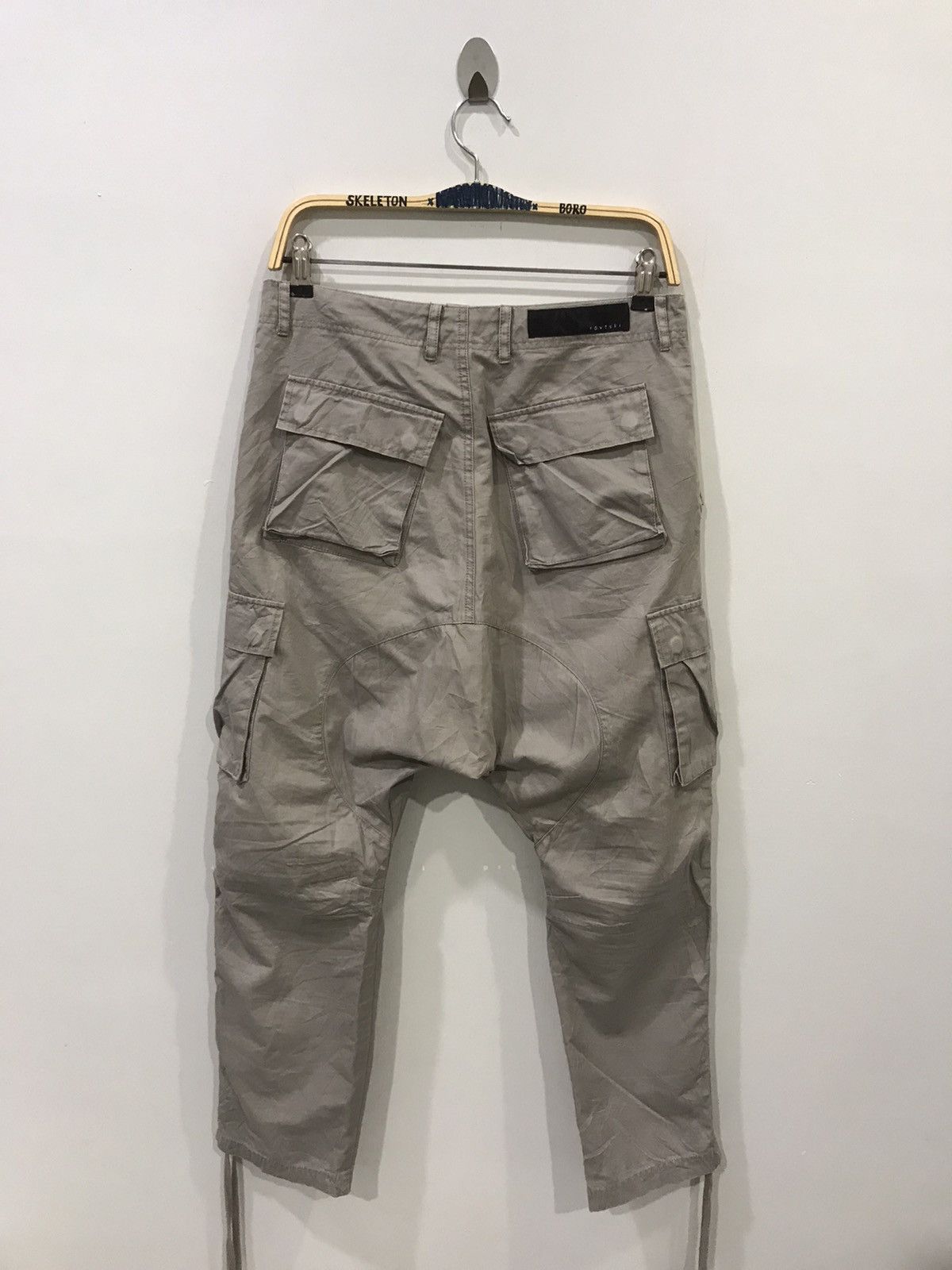 Japanese Brand rotvski Japan Dropped Crotch Skinny Cargo Long Rope Pant Size US 30 / EU 46 - 8 Thumbnail