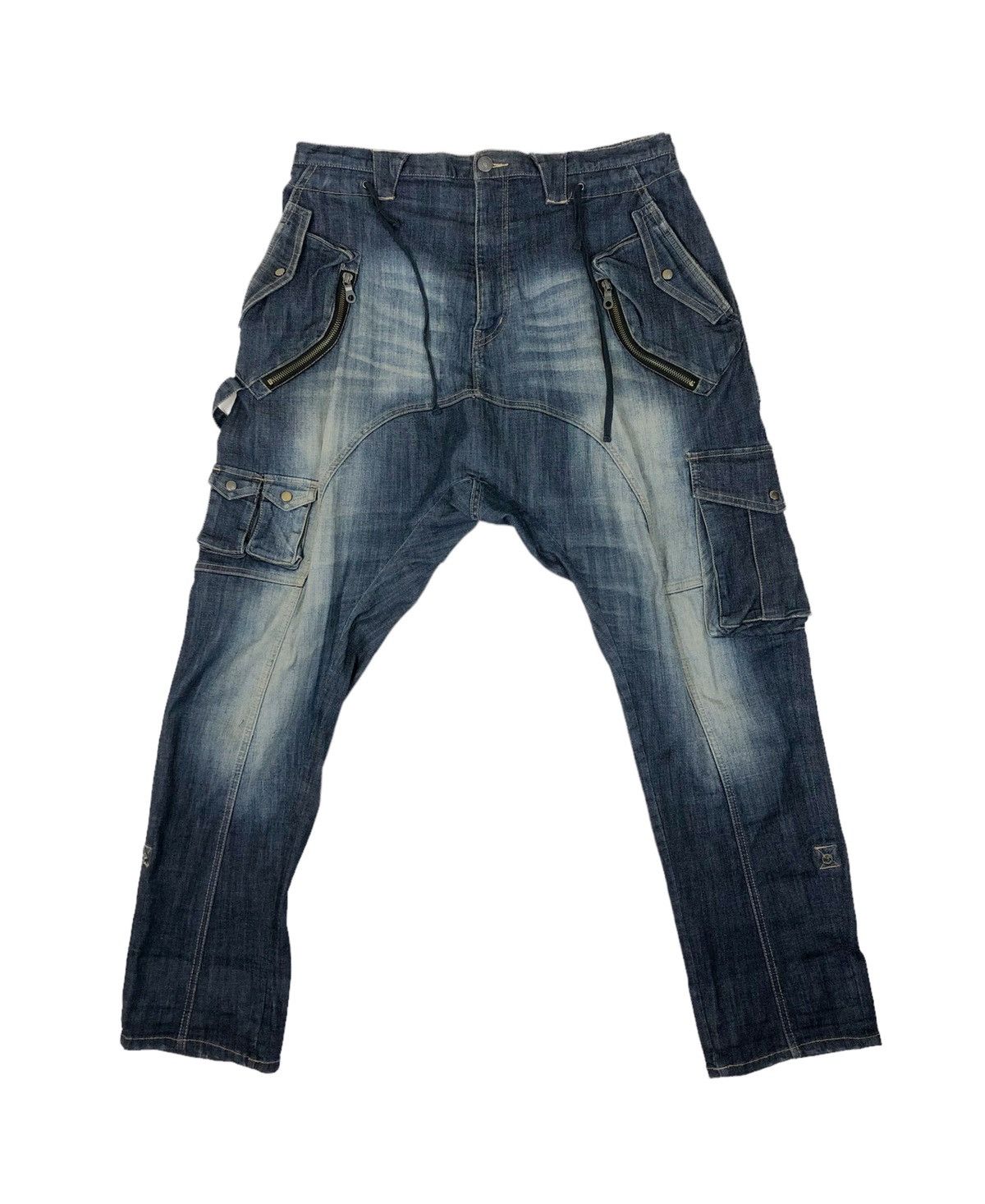 PPFM Japanese Brand PPFM Drop Crotch Streach Pants Size US 34 / EU 50 - 1 Thumbnail