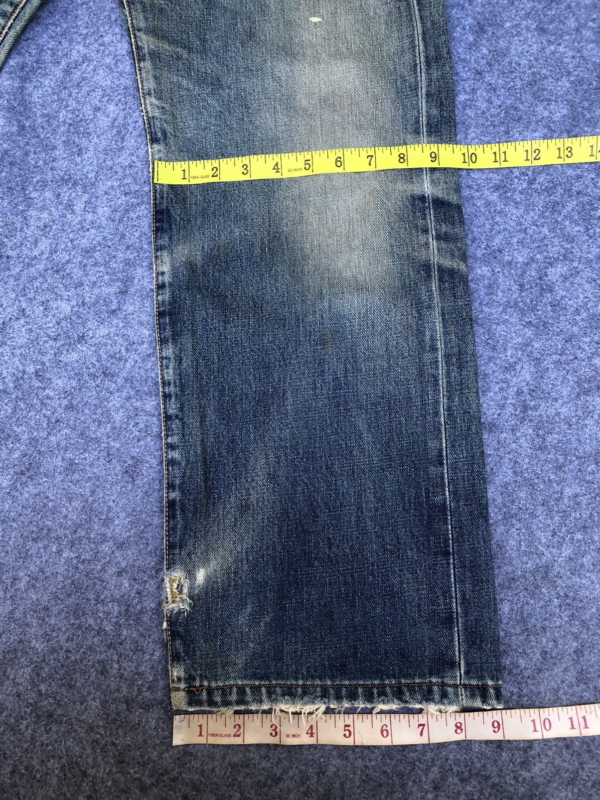 Edwin Last Drop🔥HOT‼️Edwin Selvedge Distressed Denim Size US 30 / EU 46 - 10 Thumbnail