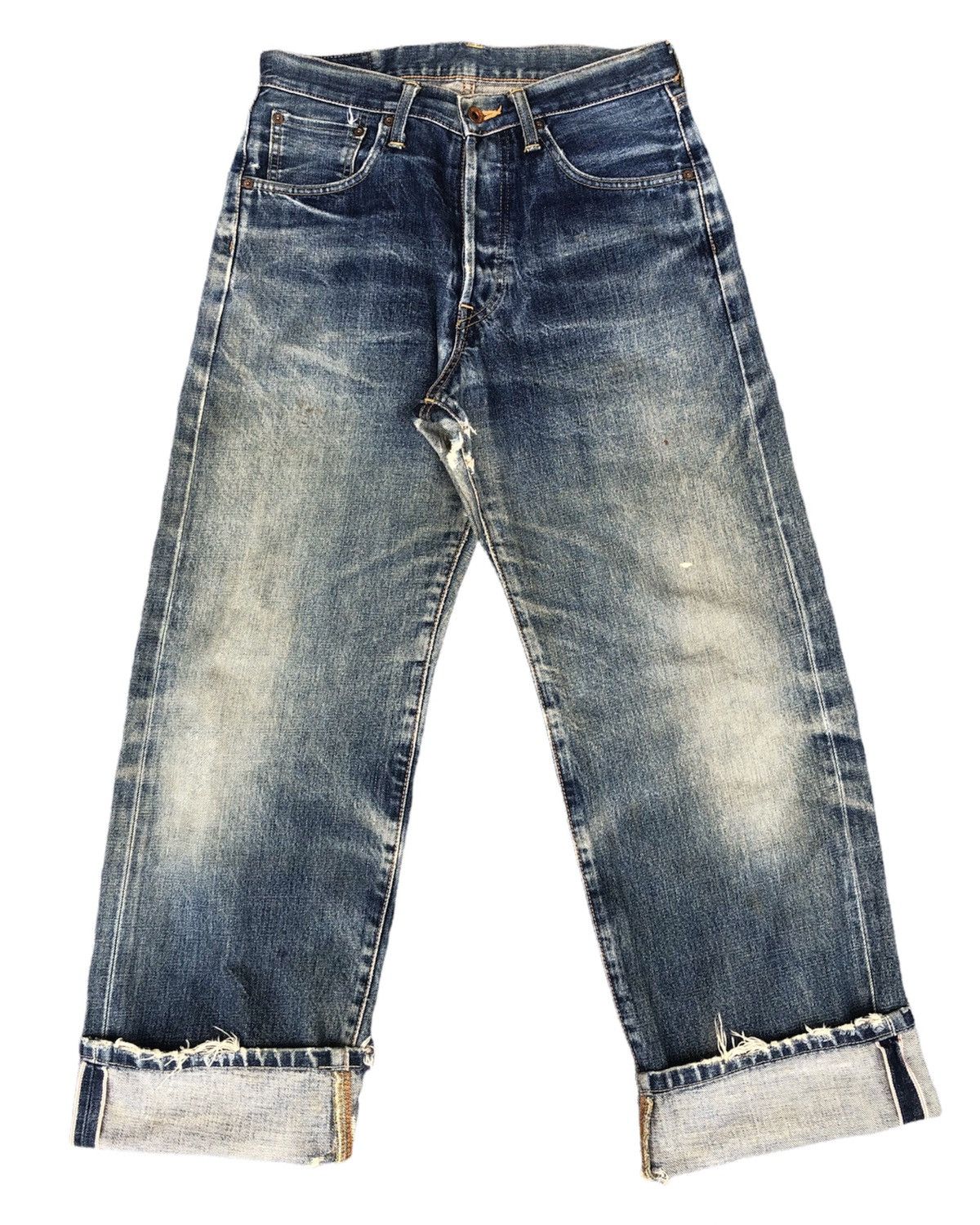Edwin Last Drop🔥HOT‼️Edwin Selvedge Distressed Denim Size US 30 / EU 46 - 4 Thumbnail