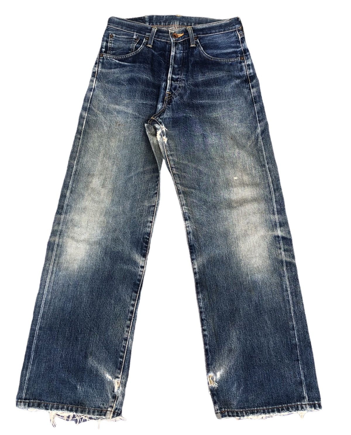 Edwin Last Drop🔥HOT‼️Edwin Selvedge Distressed Denim Size US 30 / EU 46 - 3 Thumbnail