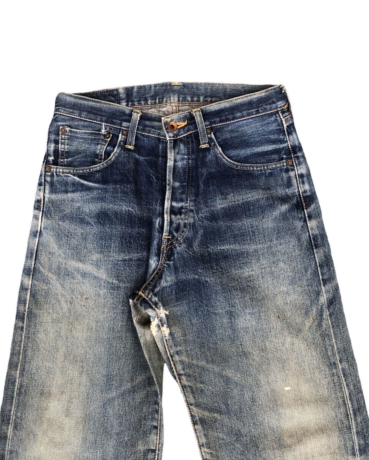 Edwin Last Drop🔥HOT‼️Edwin Selvedge Distressed Denim Size US 30 / EU 46 - 6 Thumbnail