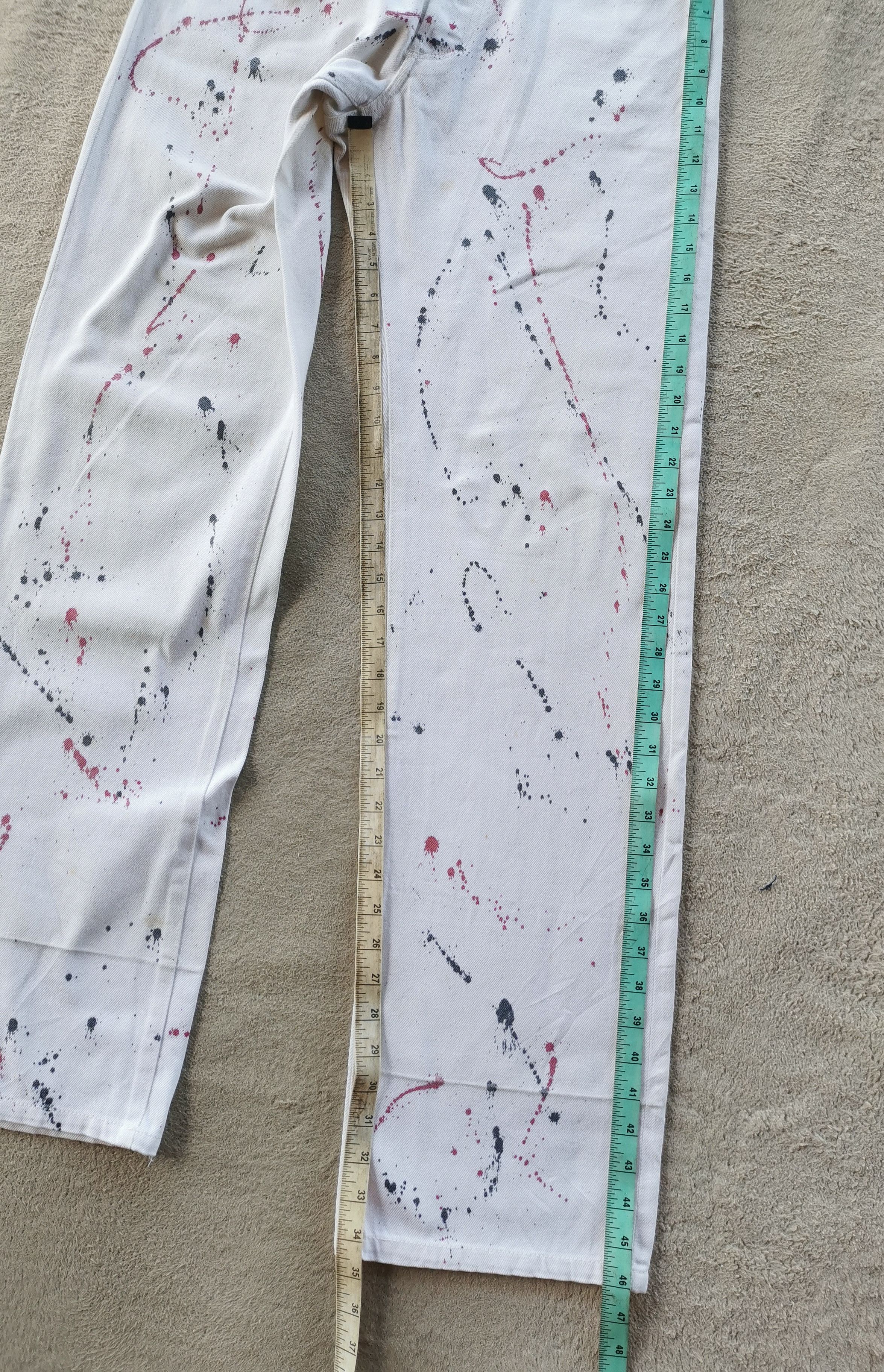 Japanese Brand Paint Splash Art White Jeans Size US 32 / EU 48 - 11 Thumbnail