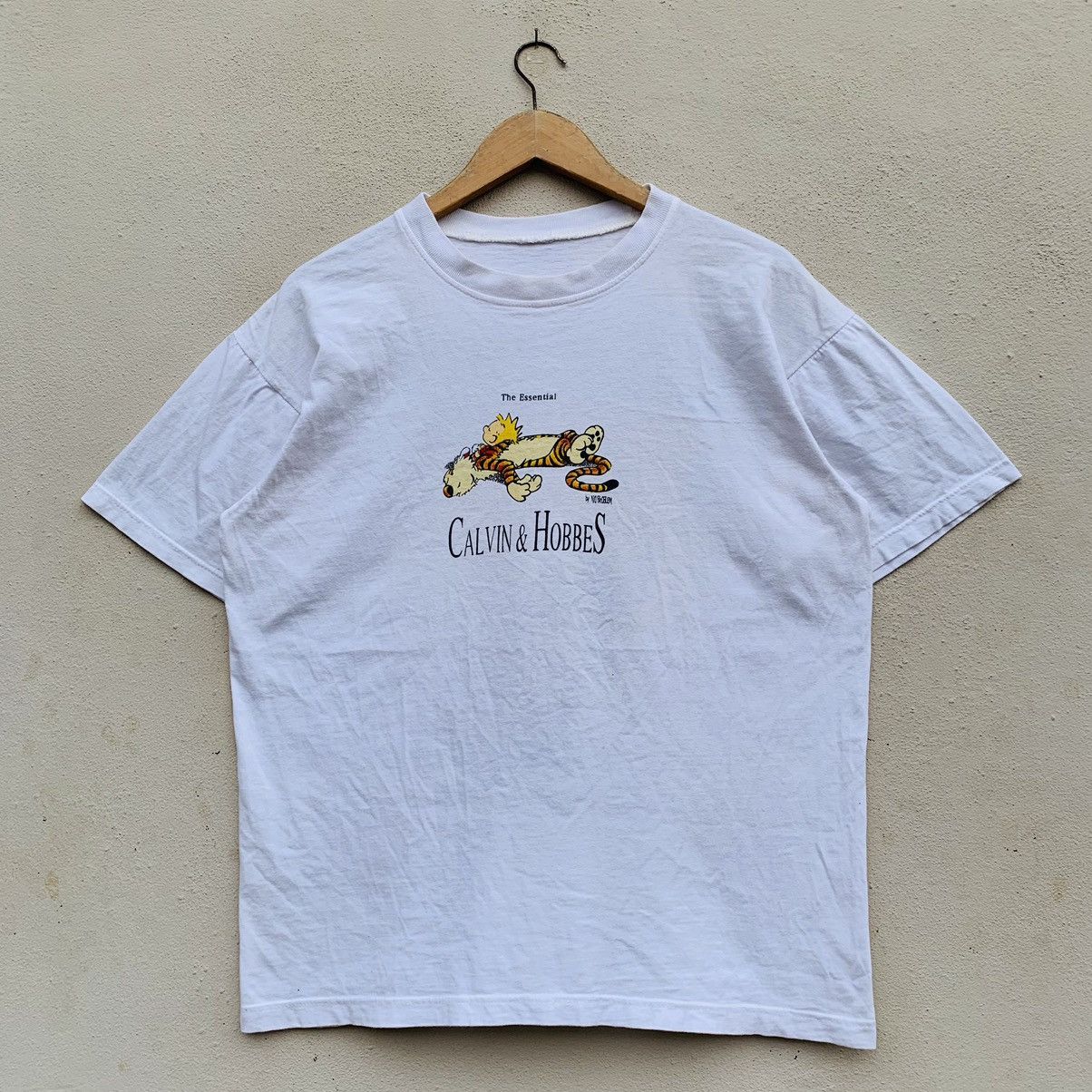 Cartoon Network × Vintage Vintage 90s CALVIN AND HOBBES CARTOON COMICS MOVIE T-shirt Size US L / EU 52-54 / 3 - 4 Thumbnail