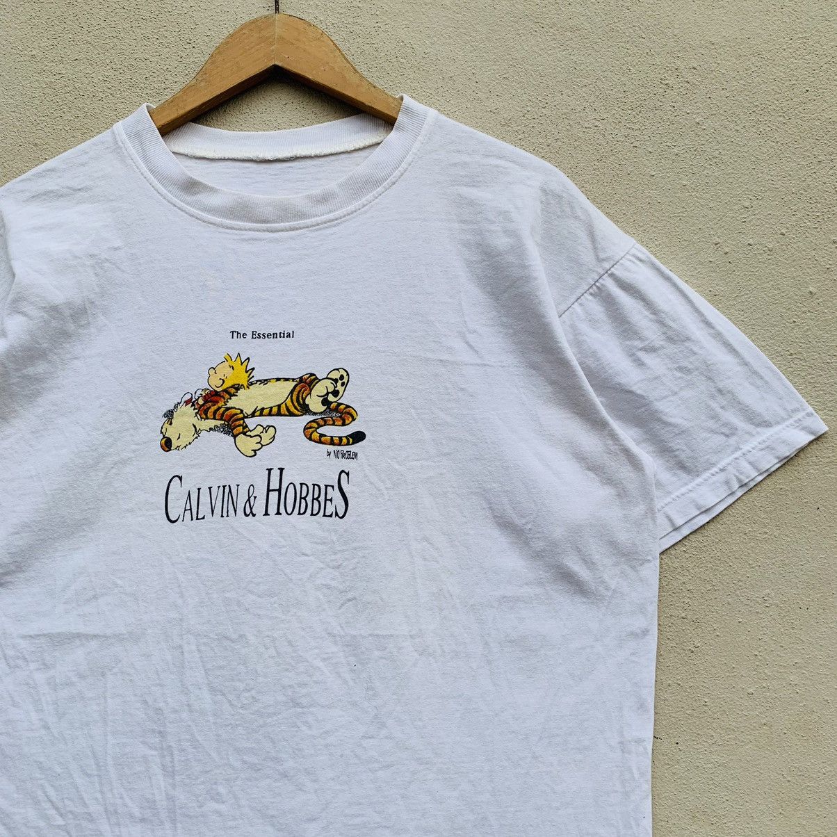 Cartoon Network × Vintage Vintage 90s CALVIN AND HOBBES CARTOON COMICS MOVIE T-shirt Size US L / EU 52-54 / 3 - 6 Thumbnail