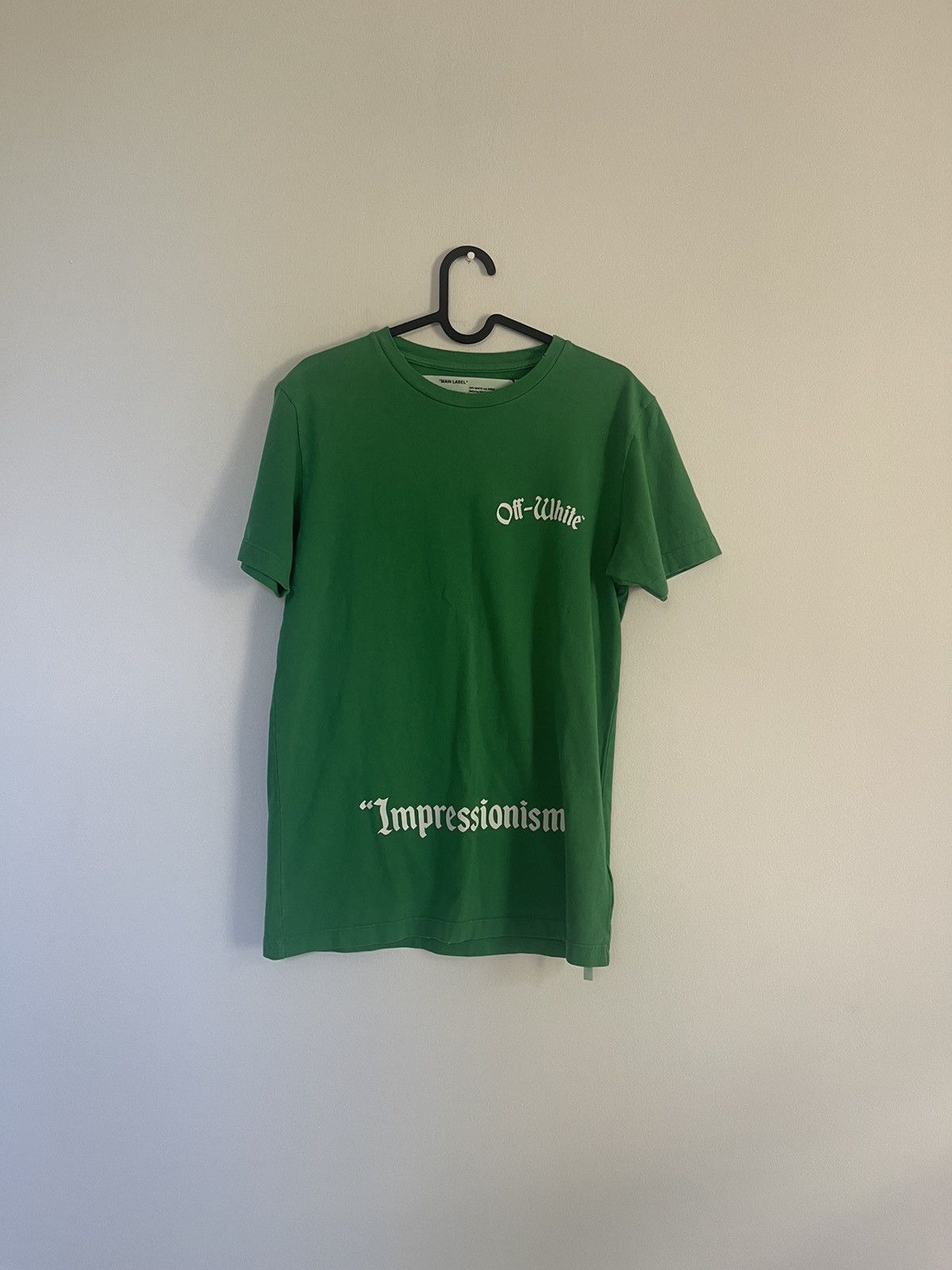 Off white Impressionism college green TEE brand new