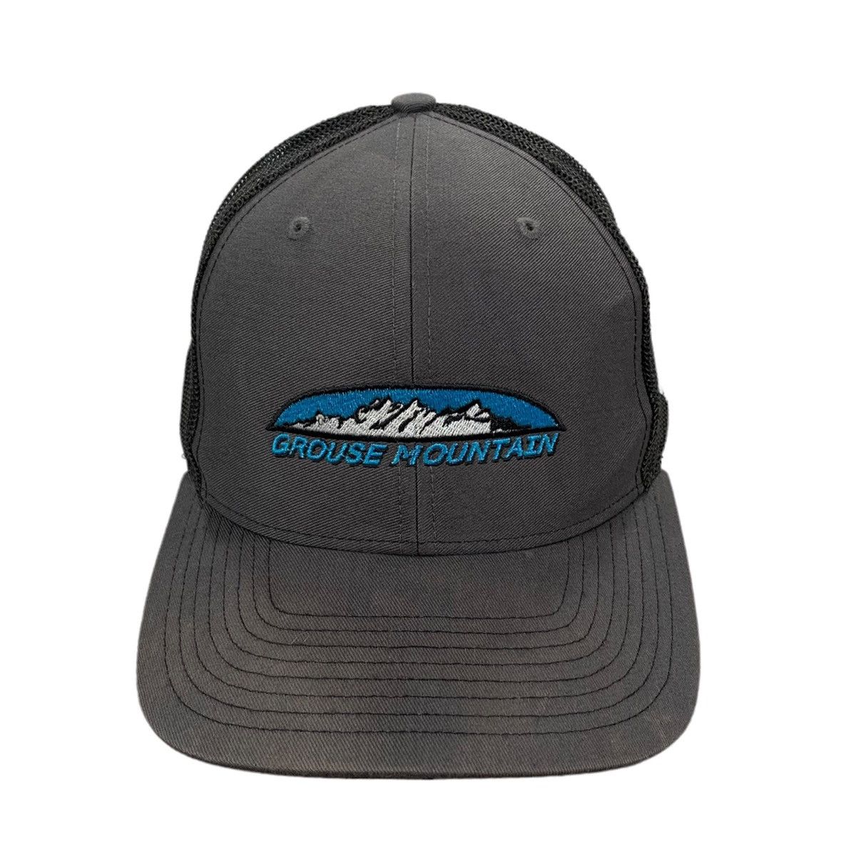 Vintage Vintage Grouse Mountain Gray Black & Blue Cowboy Logo Hat Size ONE SIZE - 1 Thumbnail