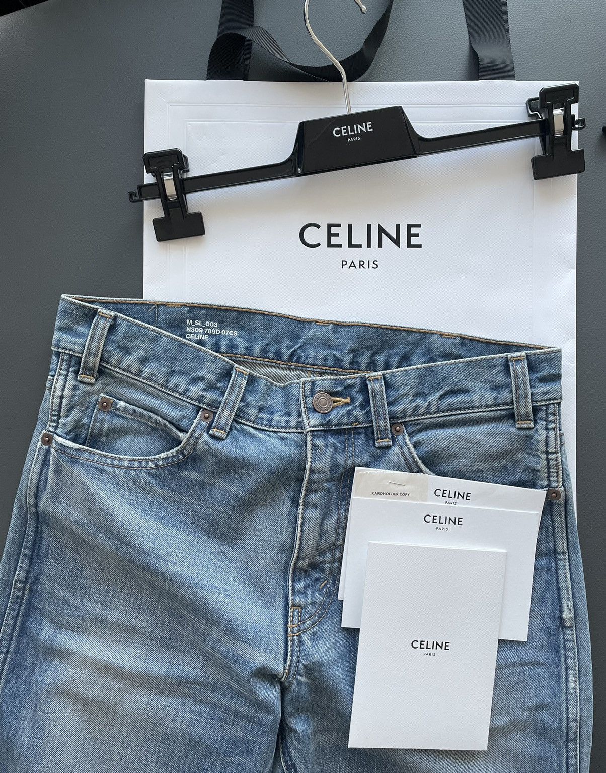 Celine × Hedi Slimane Sold Out Rare Brand NEW M_SL_003 Low Rise Slim Skinny Denim Size US 30 / EU 46 - 2 Thumbnail