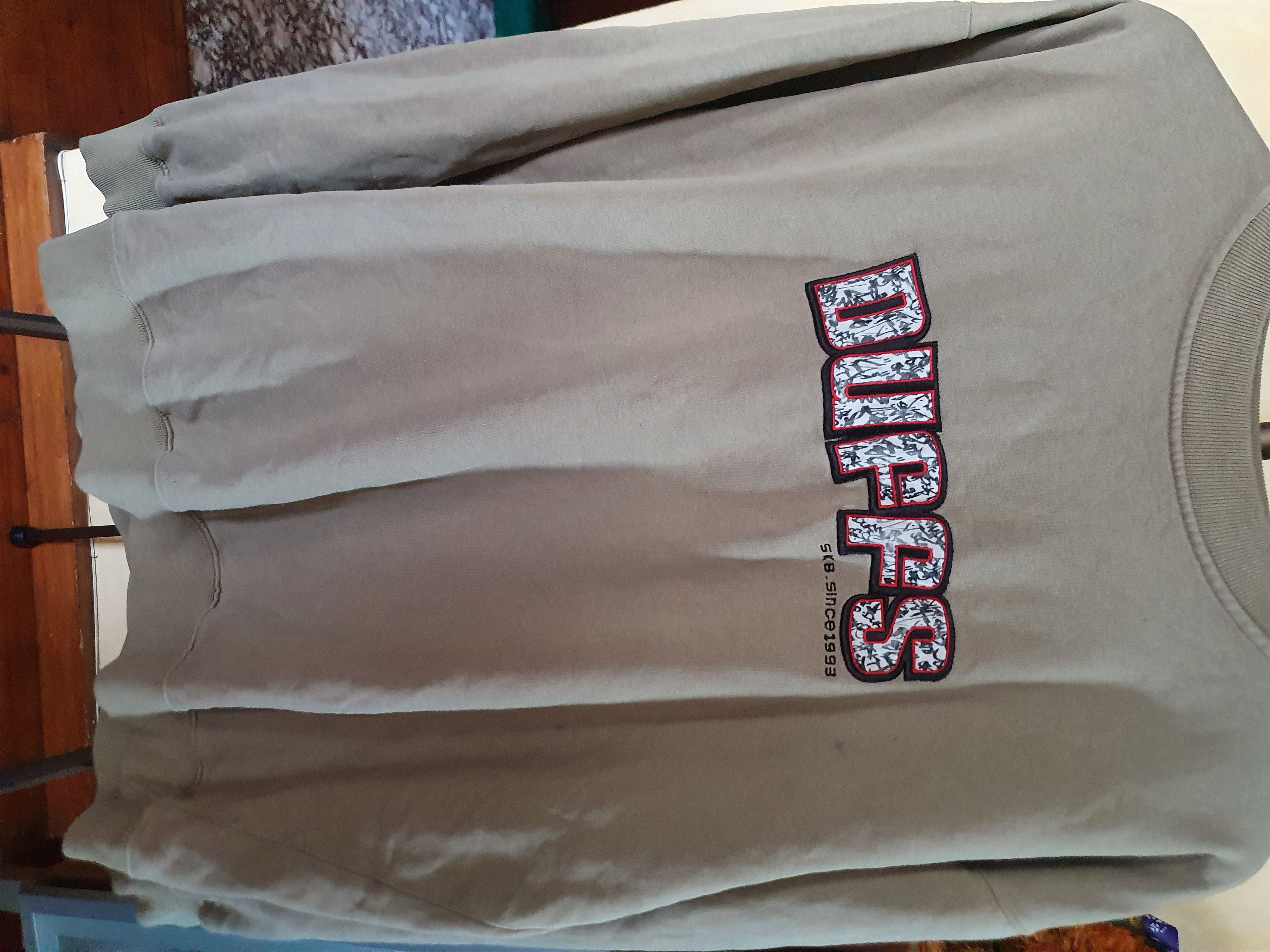 image of Grail x Vintage Duffs Skateboarding VTG Sk8 Swag Sweatshirt,sz XL in Gray Ish, Men's