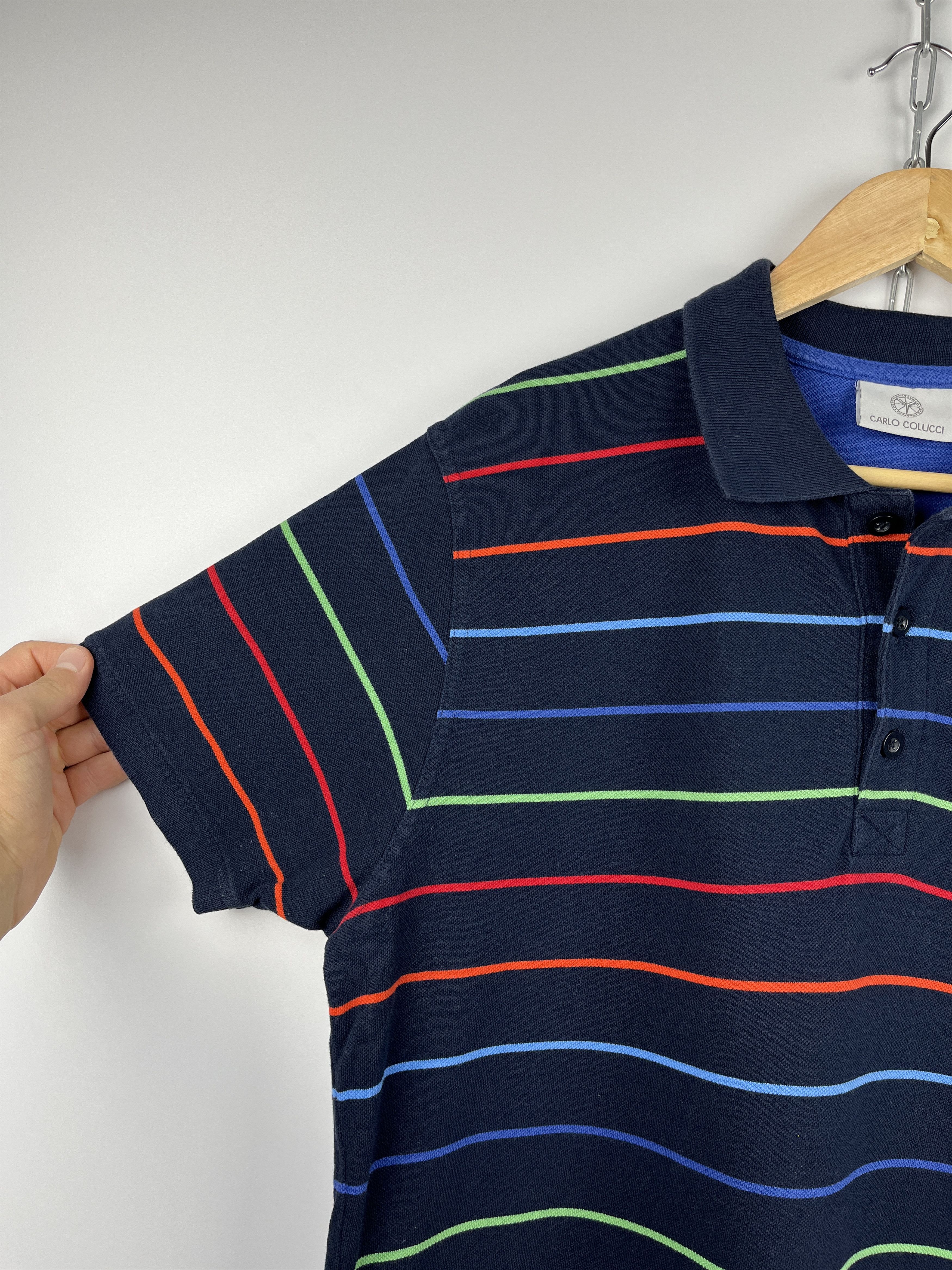 Carlo Colucci Carlo Colucci Striped Polo T-shirt Size US L / EU 52-54 / 3 - 7 Thumbnail