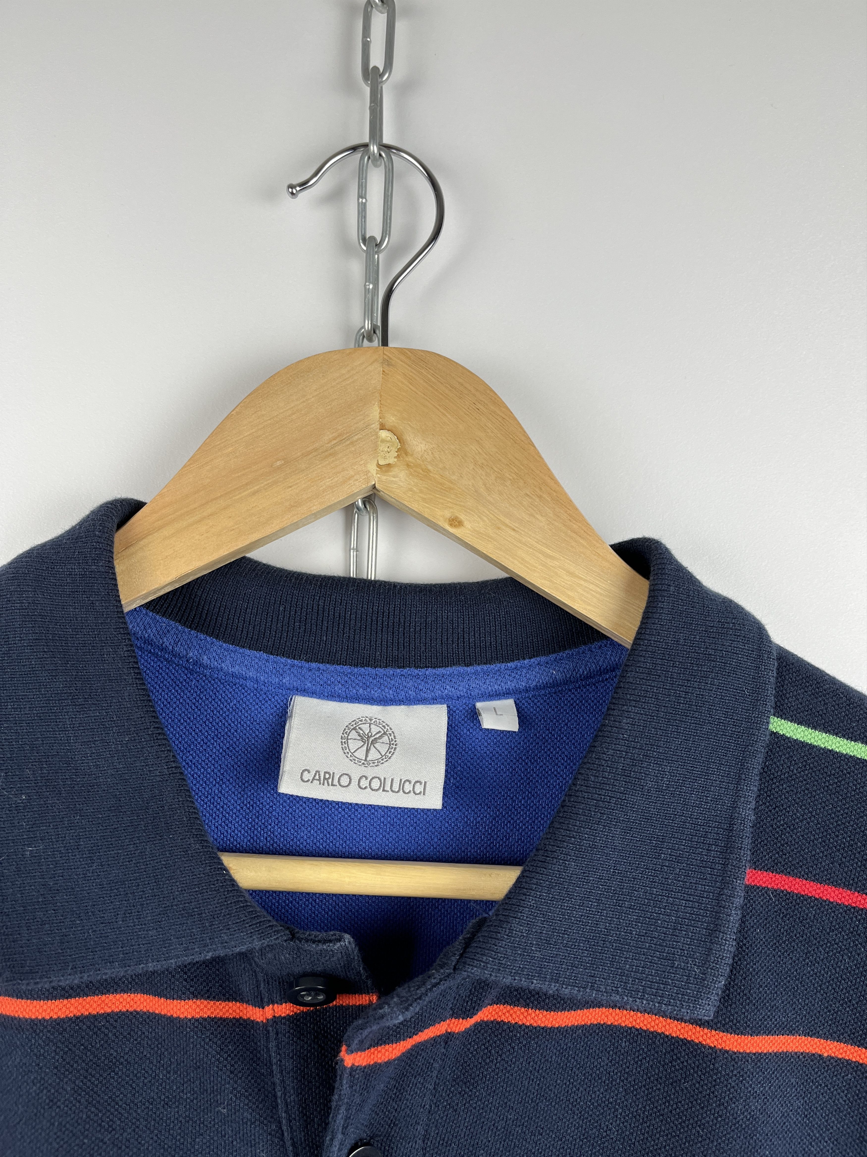 Carlo Colucci Carlo Colucci Striped Polo T-shirt Size US L / EU 52-54 / 3 - 6 Thumbnail