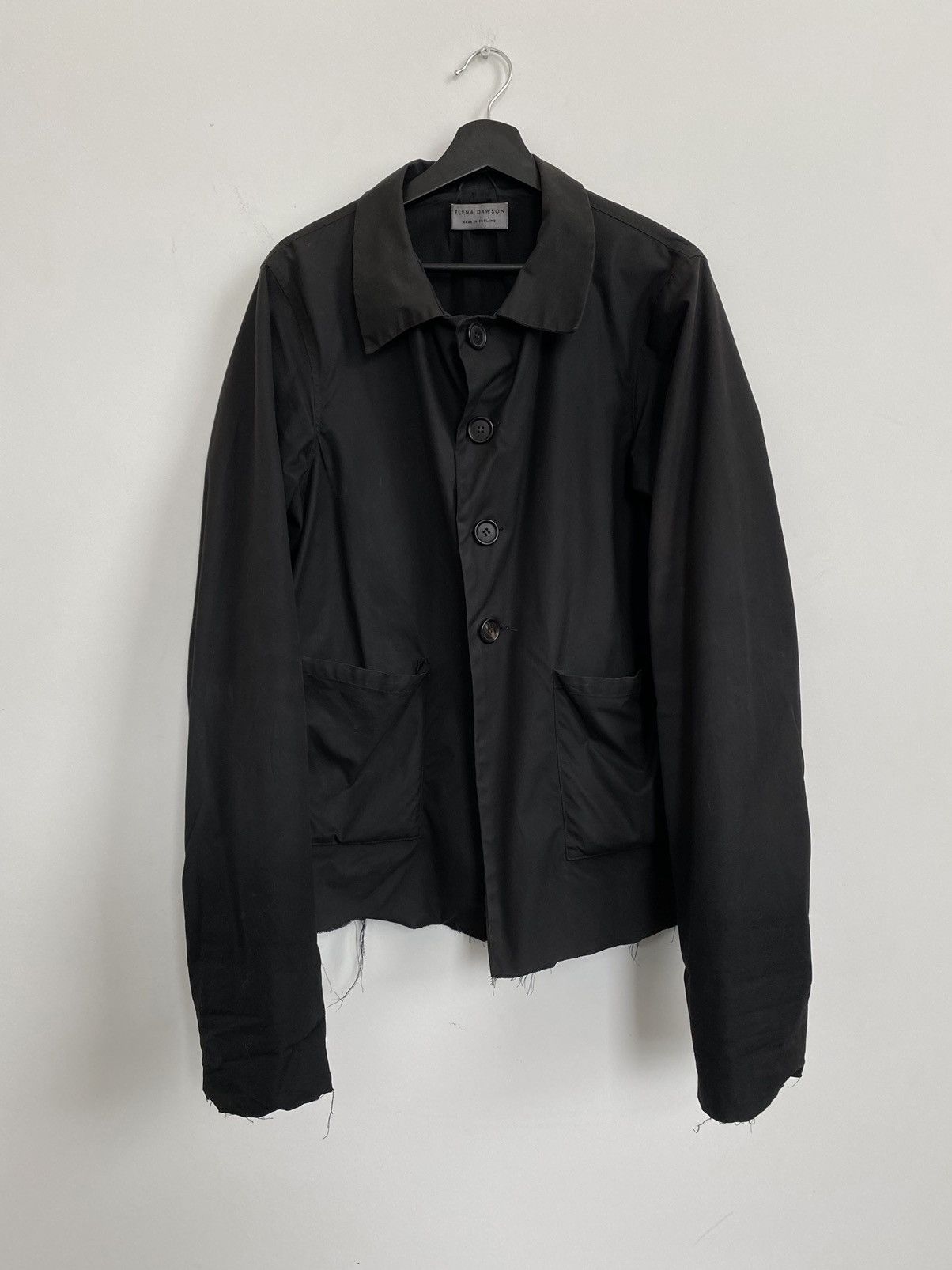 Blazer Homme Bergfabel Sur Mesure - Laine Anglaise, Boutons En Corne - Col à Pointes (Peak Lapel) - Taille L - Noir - Occasion Très Bon État