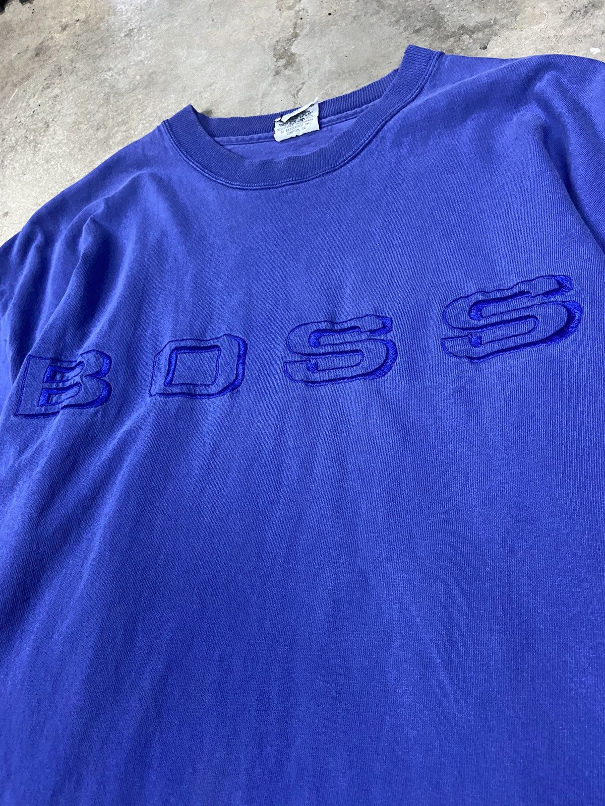 Vintage Vintage boss embroidered lightly faded script t shirt Size US XL / EU 56 / 4 - 2 Preview