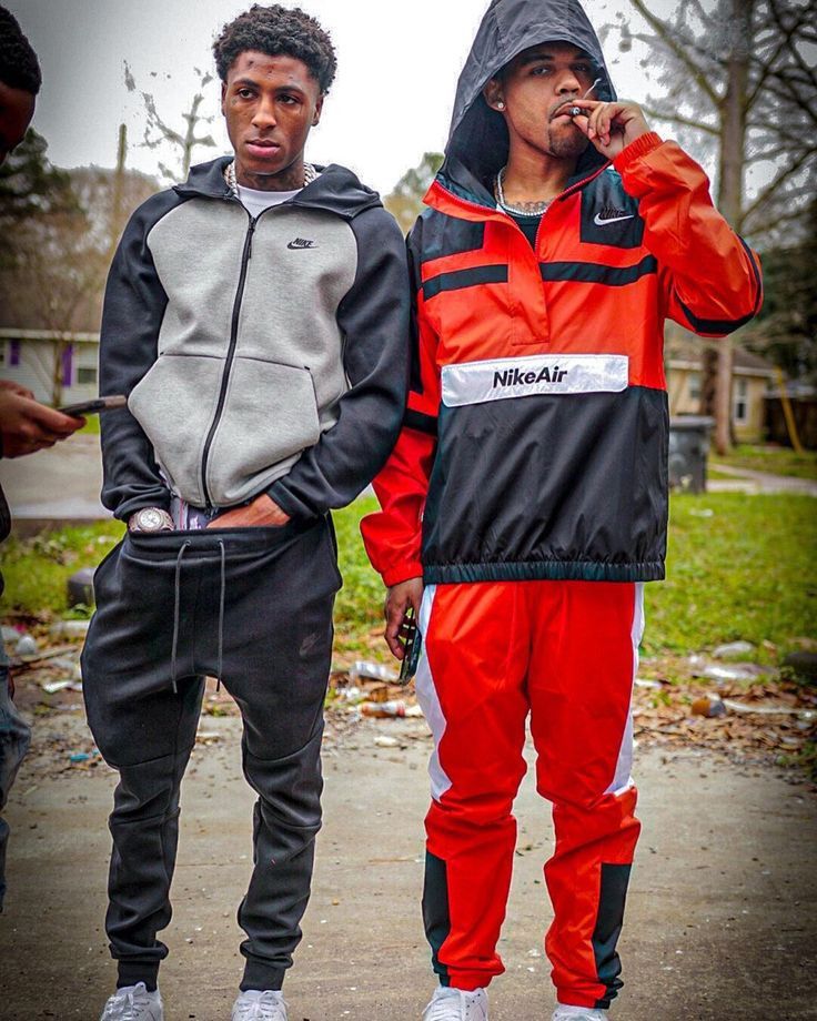 Nike Rare Grey and Black NBA Youngboy Old Season Tech fleece Grailed