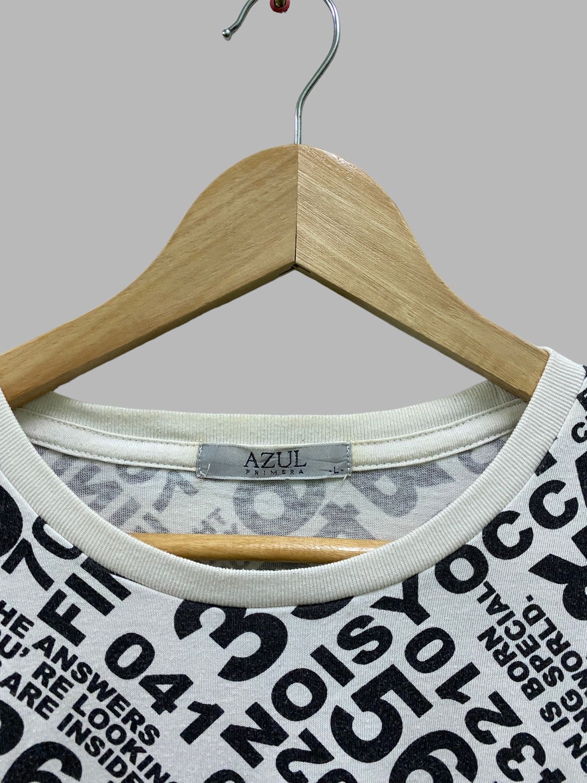 Japanese Brand VTG AZUL PRIMERA FULLPRINT ART NUMBER TSHIRT Size US M / EU 48-50 / 2 - 4 Thumbnail