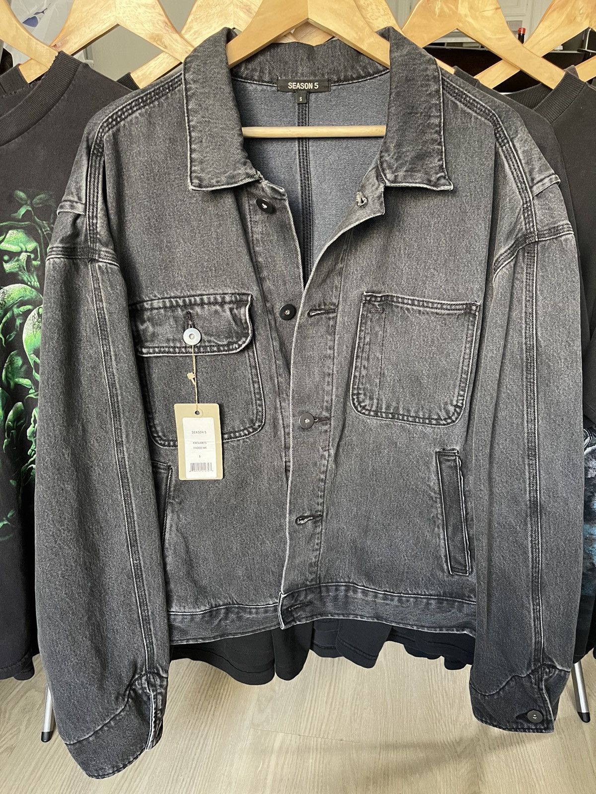 愛用 Gジャン/デニムジャケット yeezy season5 denim jacket XSsize G ...