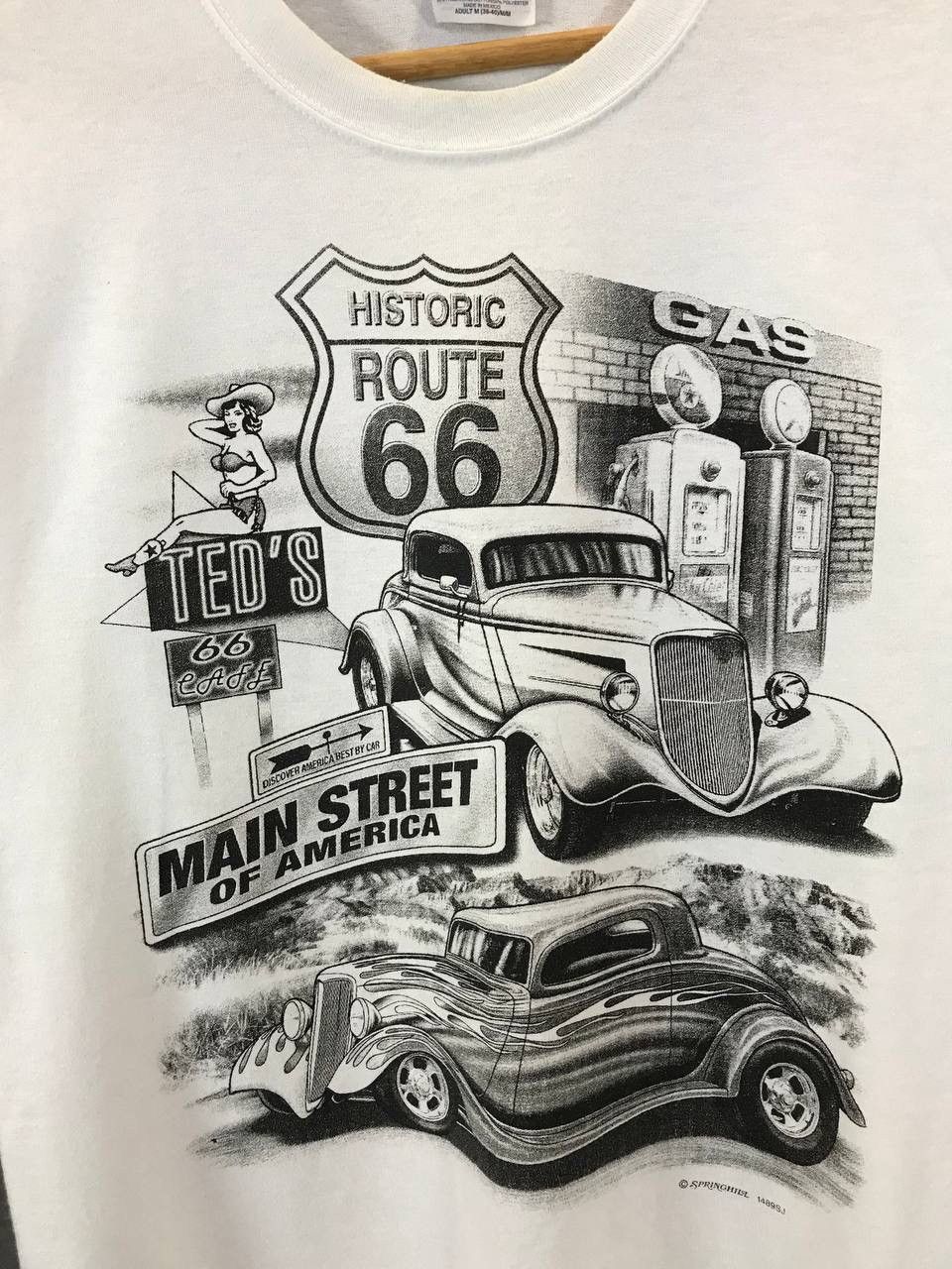 Hanes Route 66 American vintage art tee Size US M / EU 48-50 / 2 - 3 Thumbnail